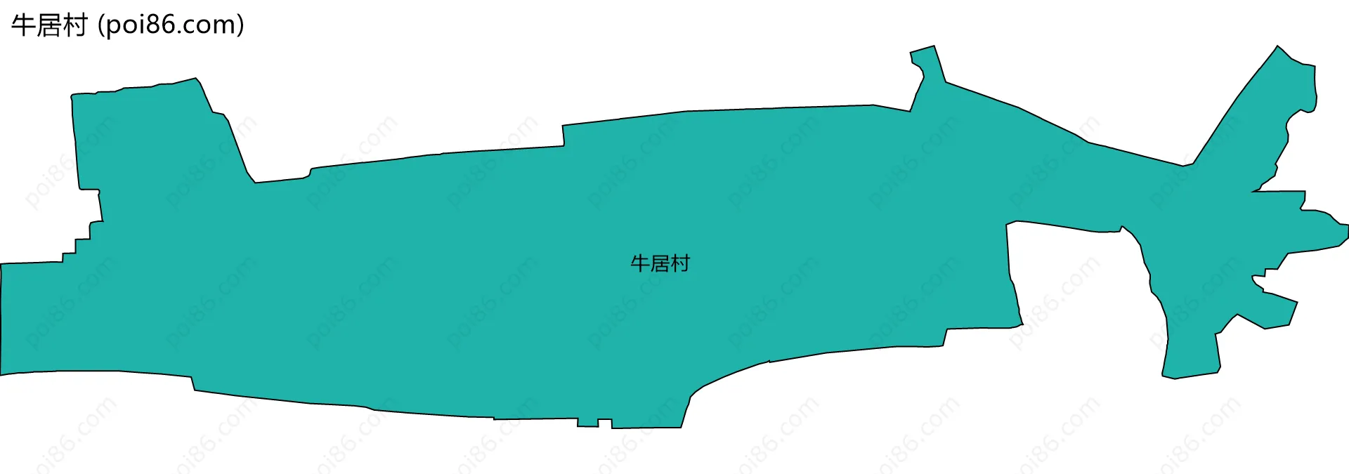 牛居村边界地图