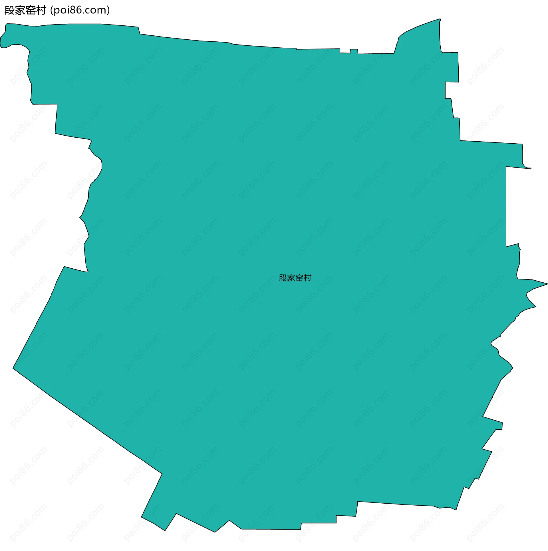 段家窑村边界地图