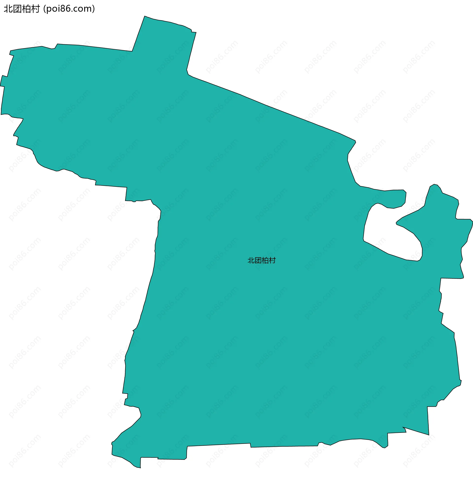 北团柏村边界地图