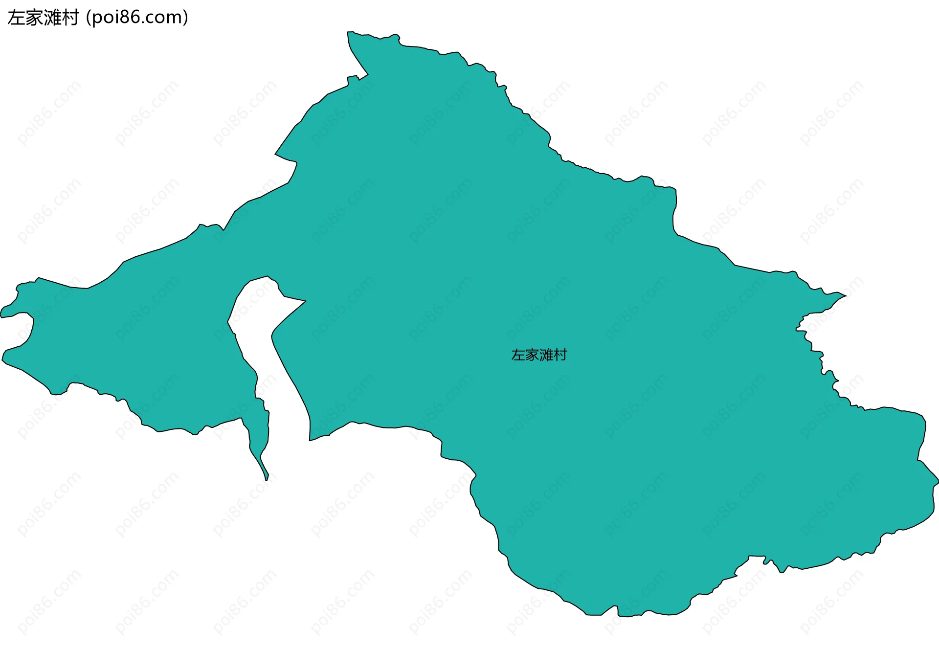 左家滩村边界地图