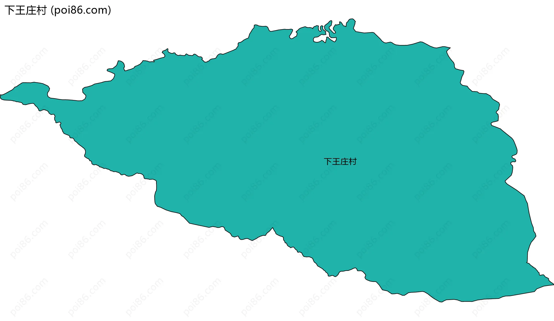 下王庄村边界地图