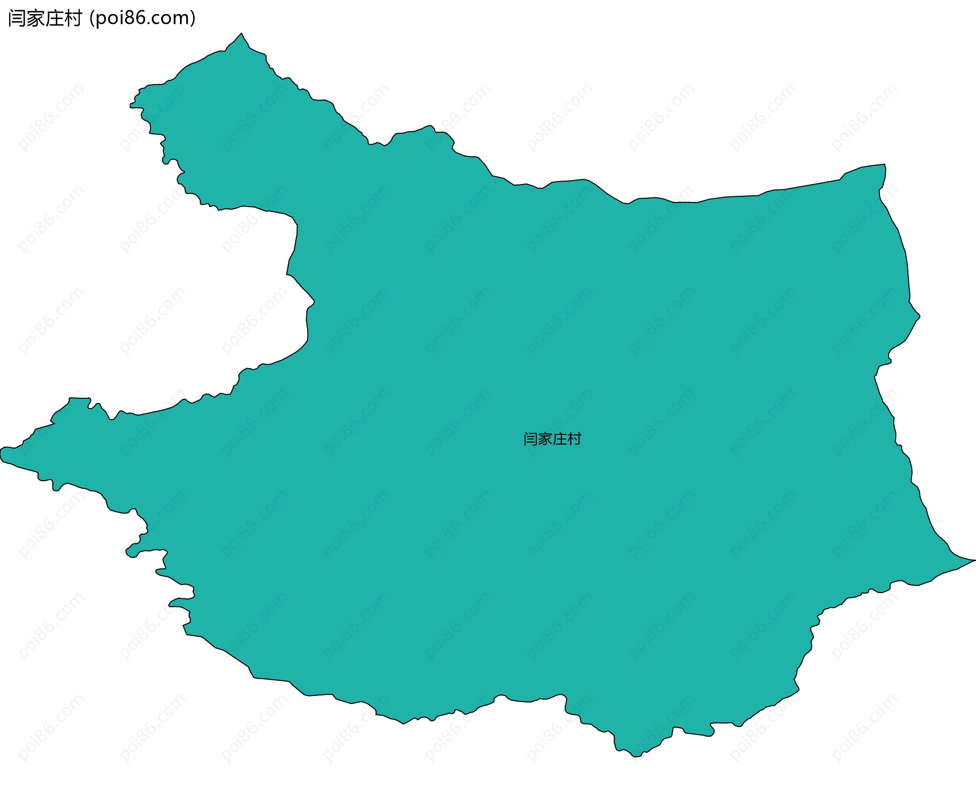 闫家庄村边界地图