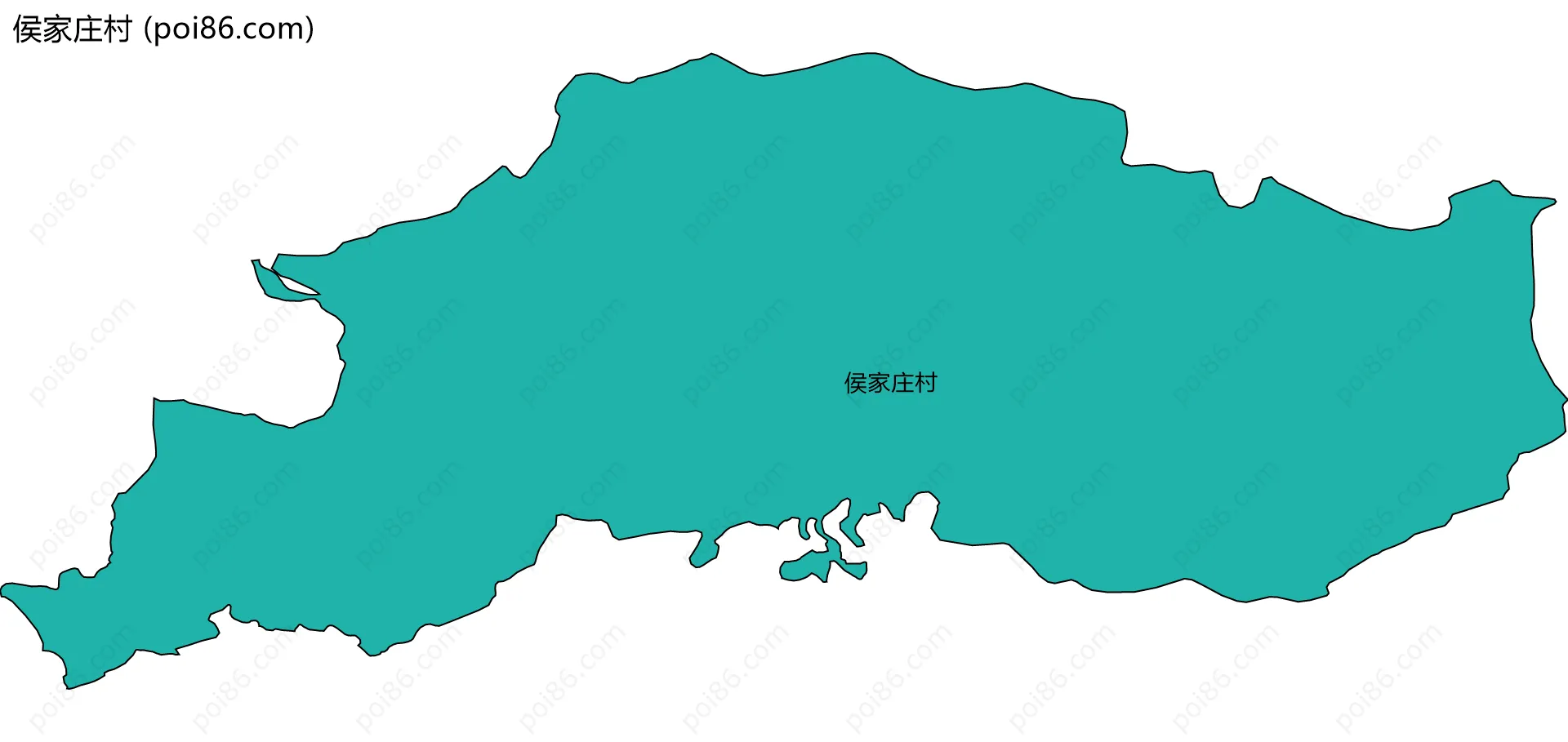 侯家庄村边界地图