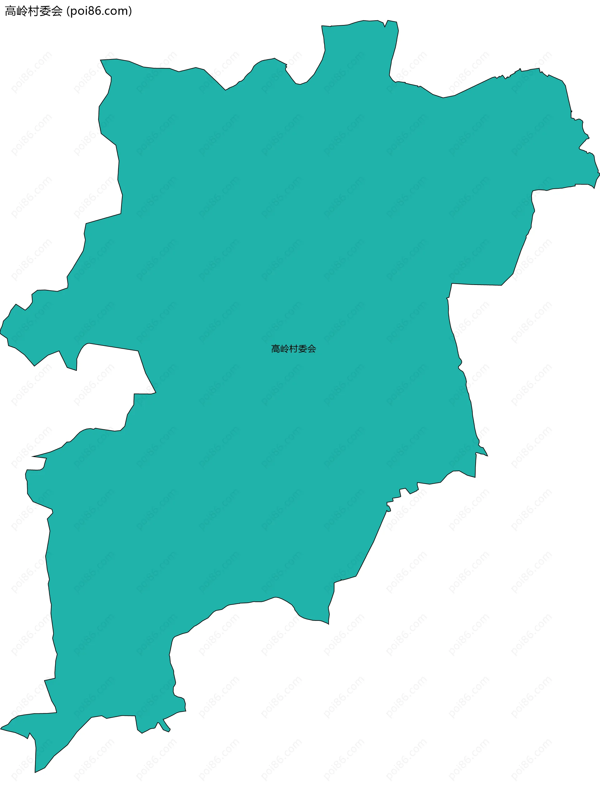 高岭村委会边界地图