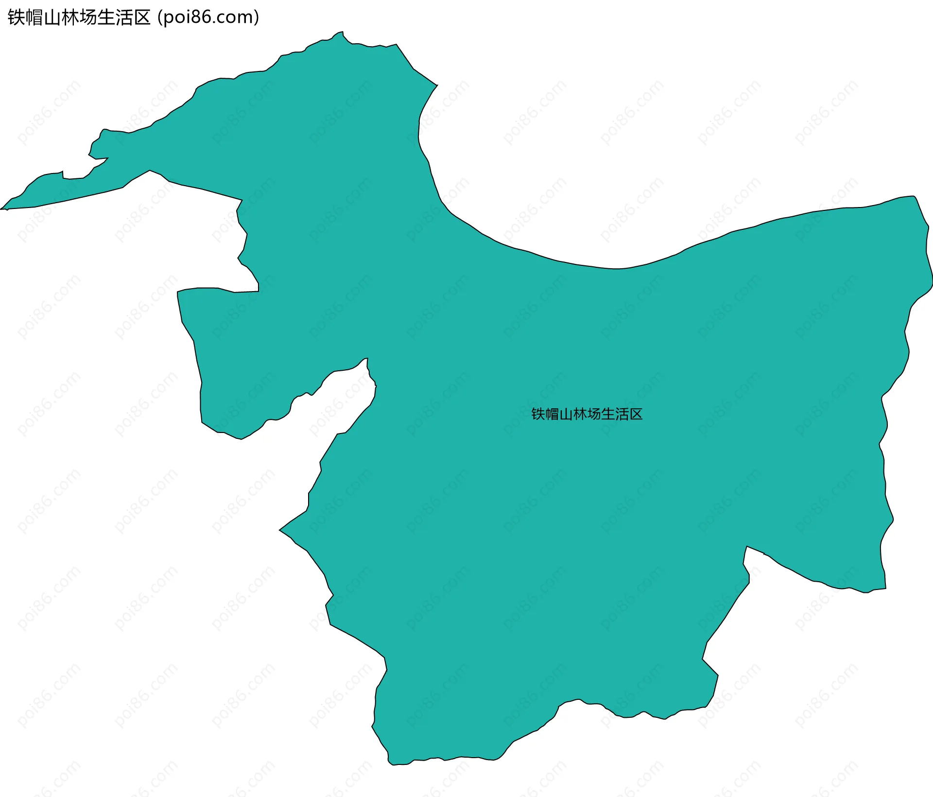 铁帽山林场生活区边界地图