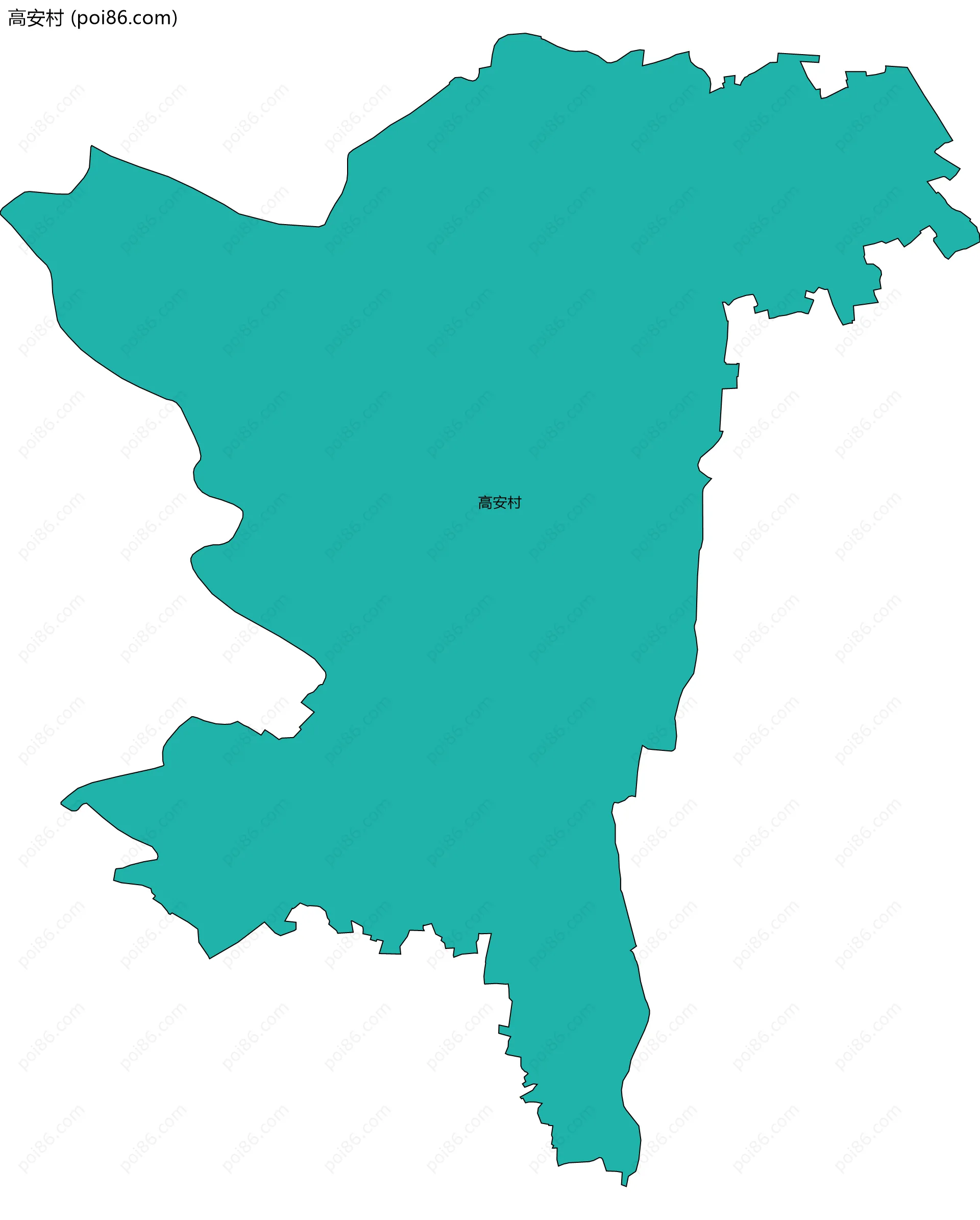高安村边界地图