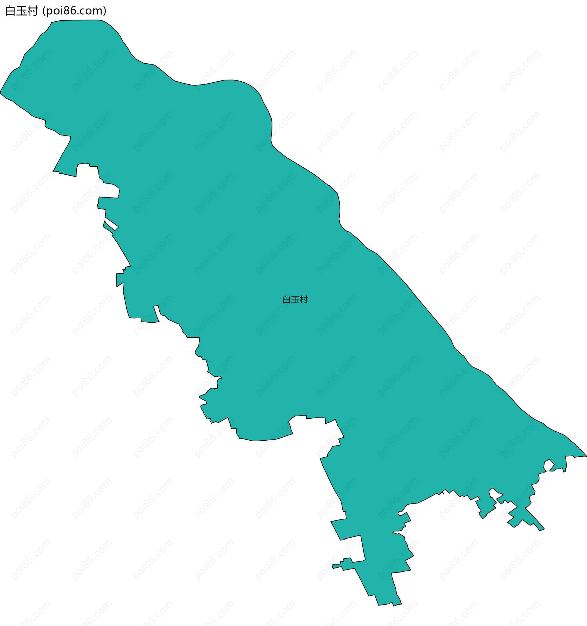 白玉村边界地图