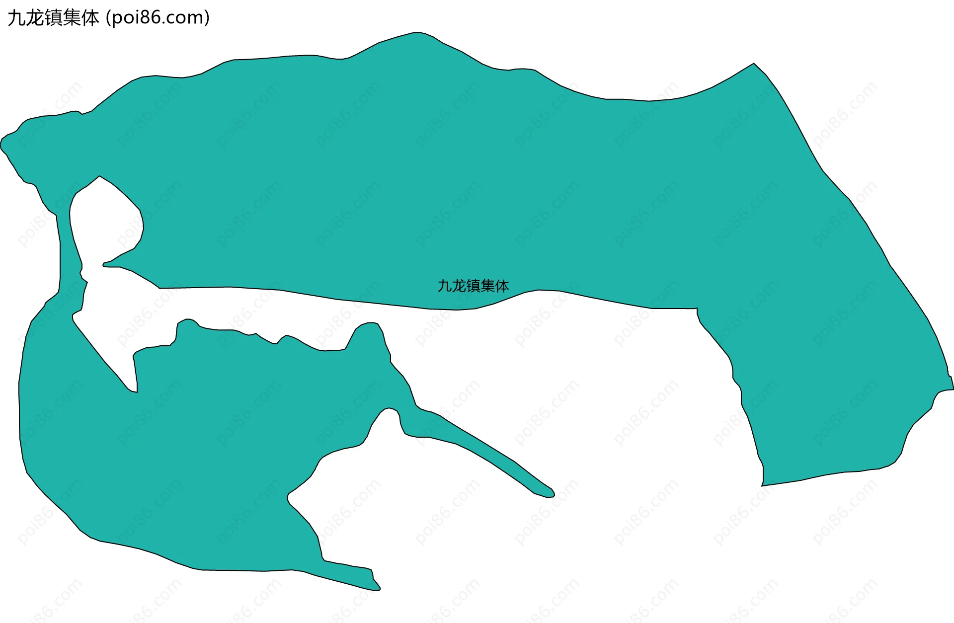 九龙镇集体边界地图