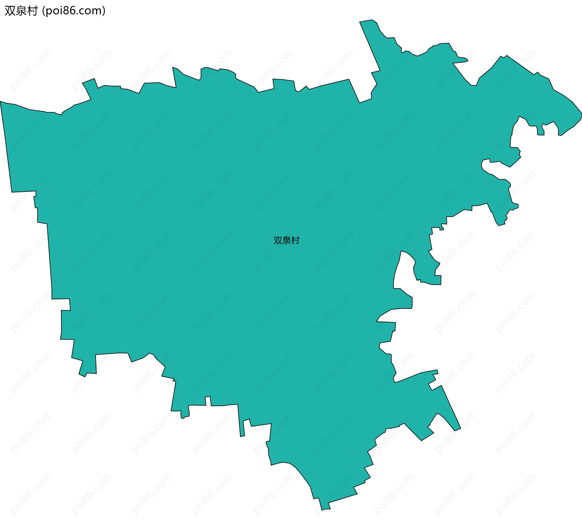双泉村边界地图