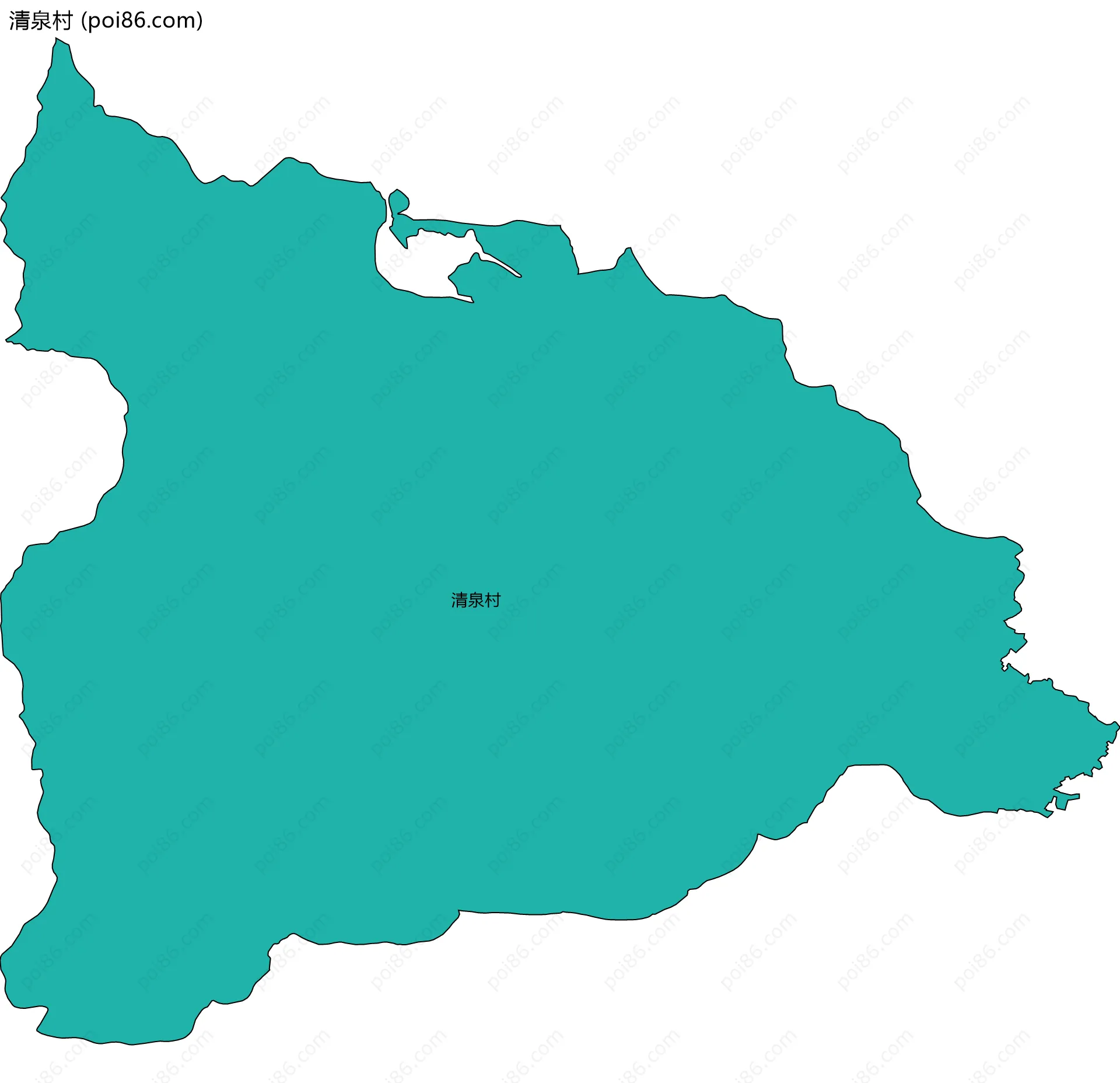 清泉村边界地图