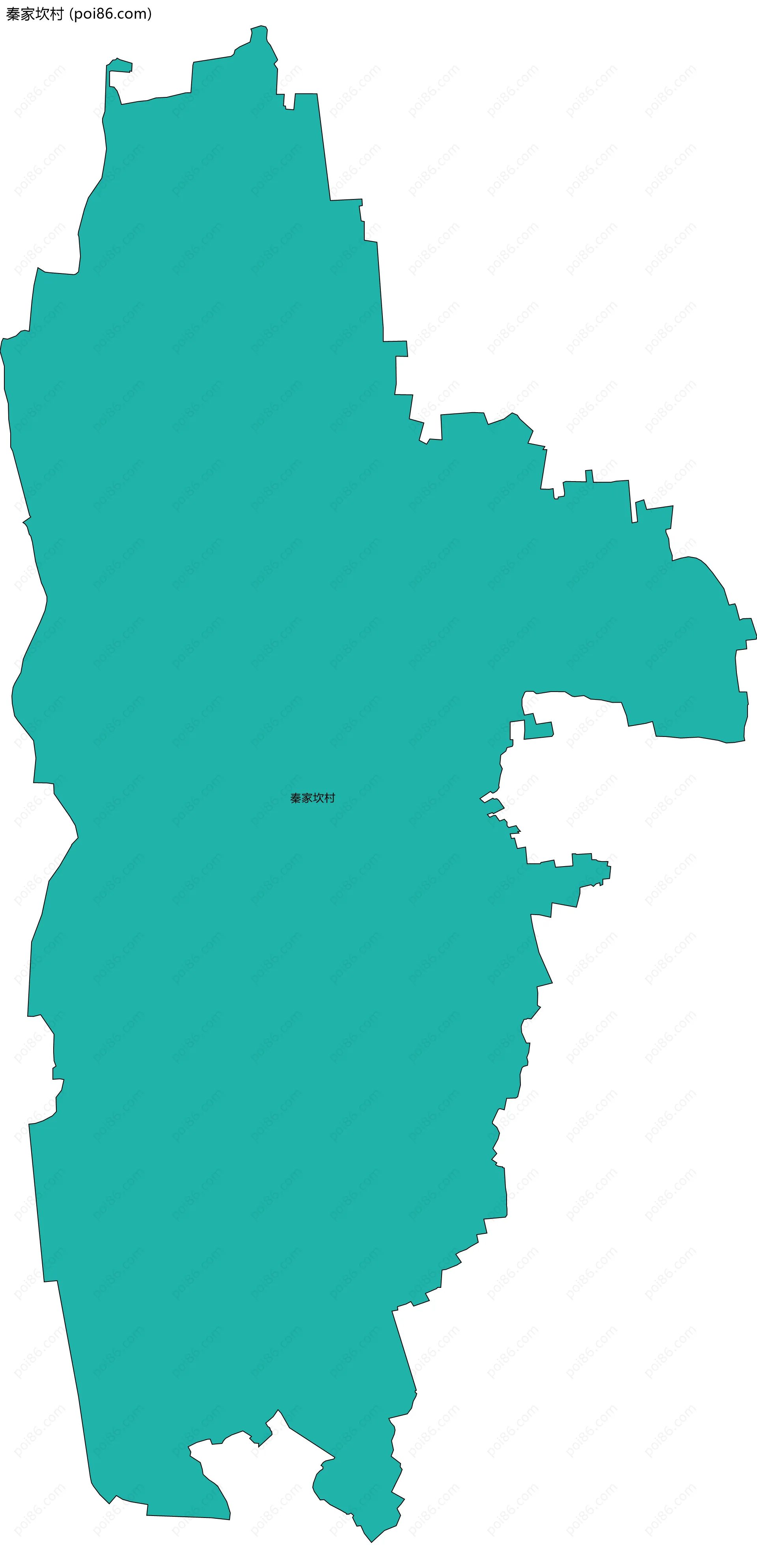 秦家坎村边界地图