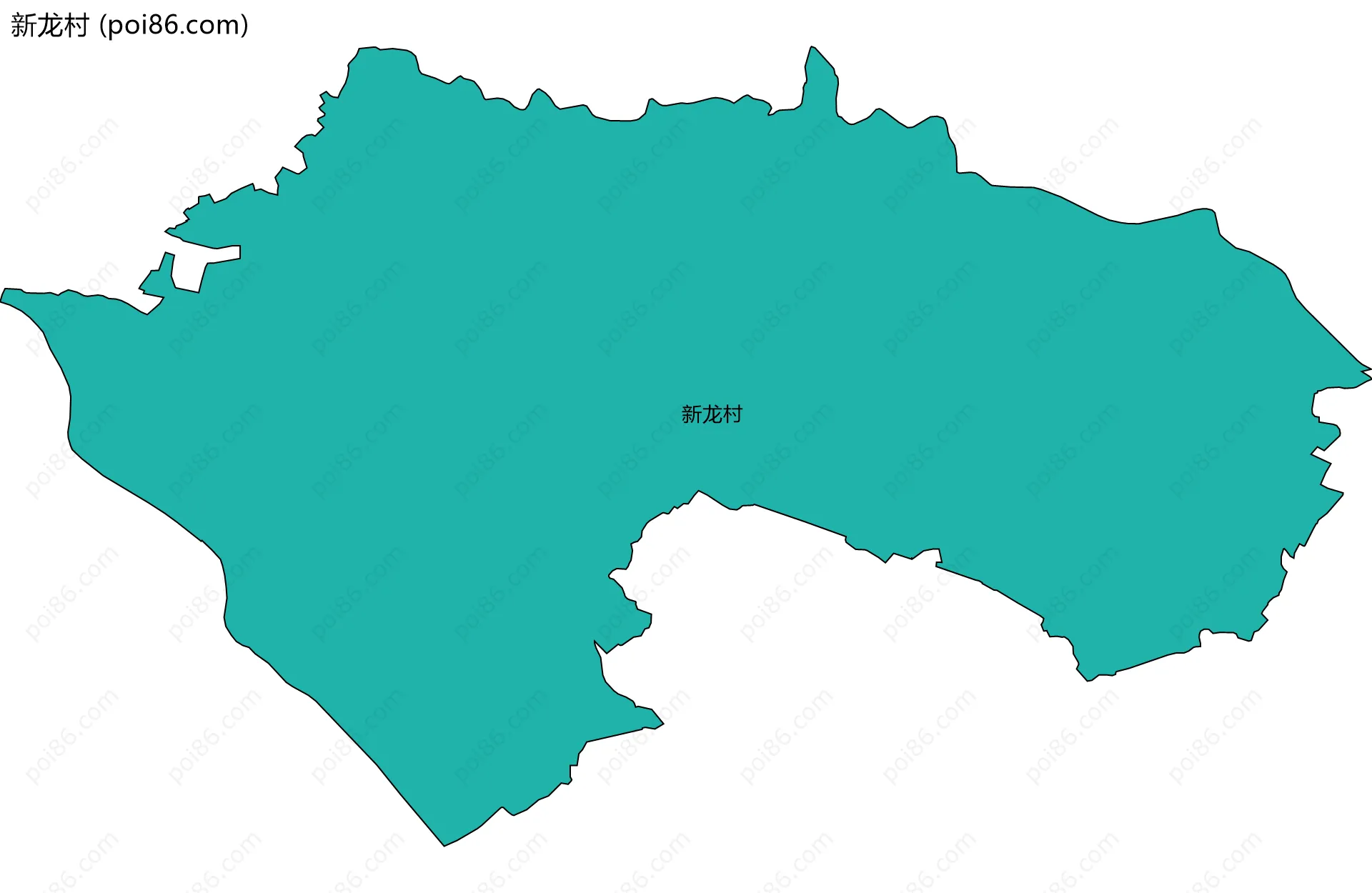 新龙村边界地图