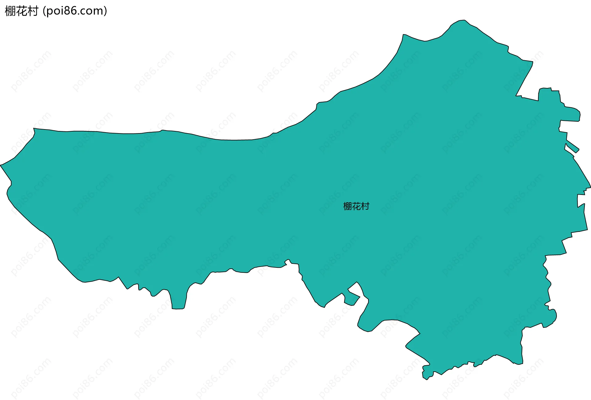 棚花村边界地图
