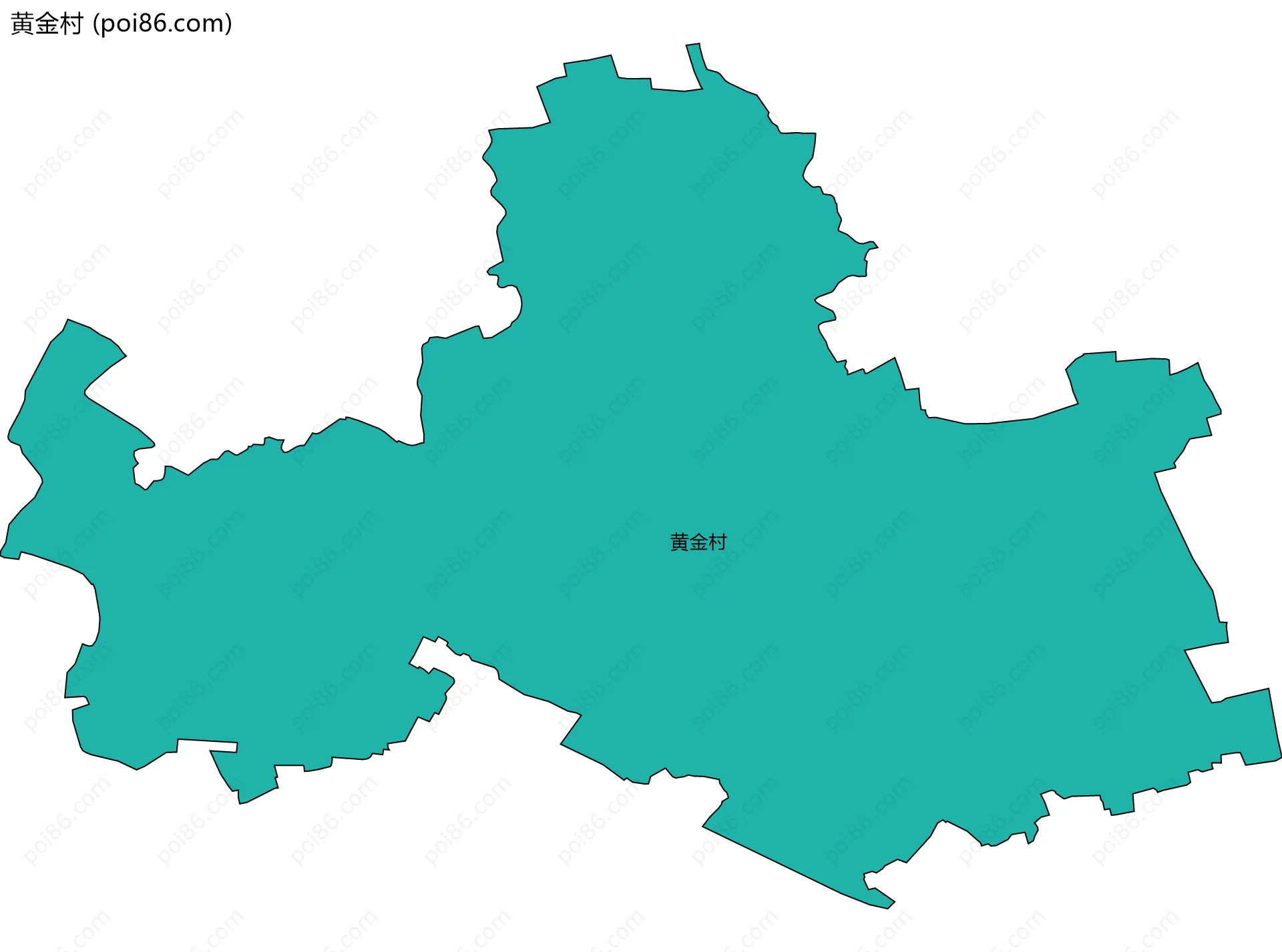 黄金村边界地图