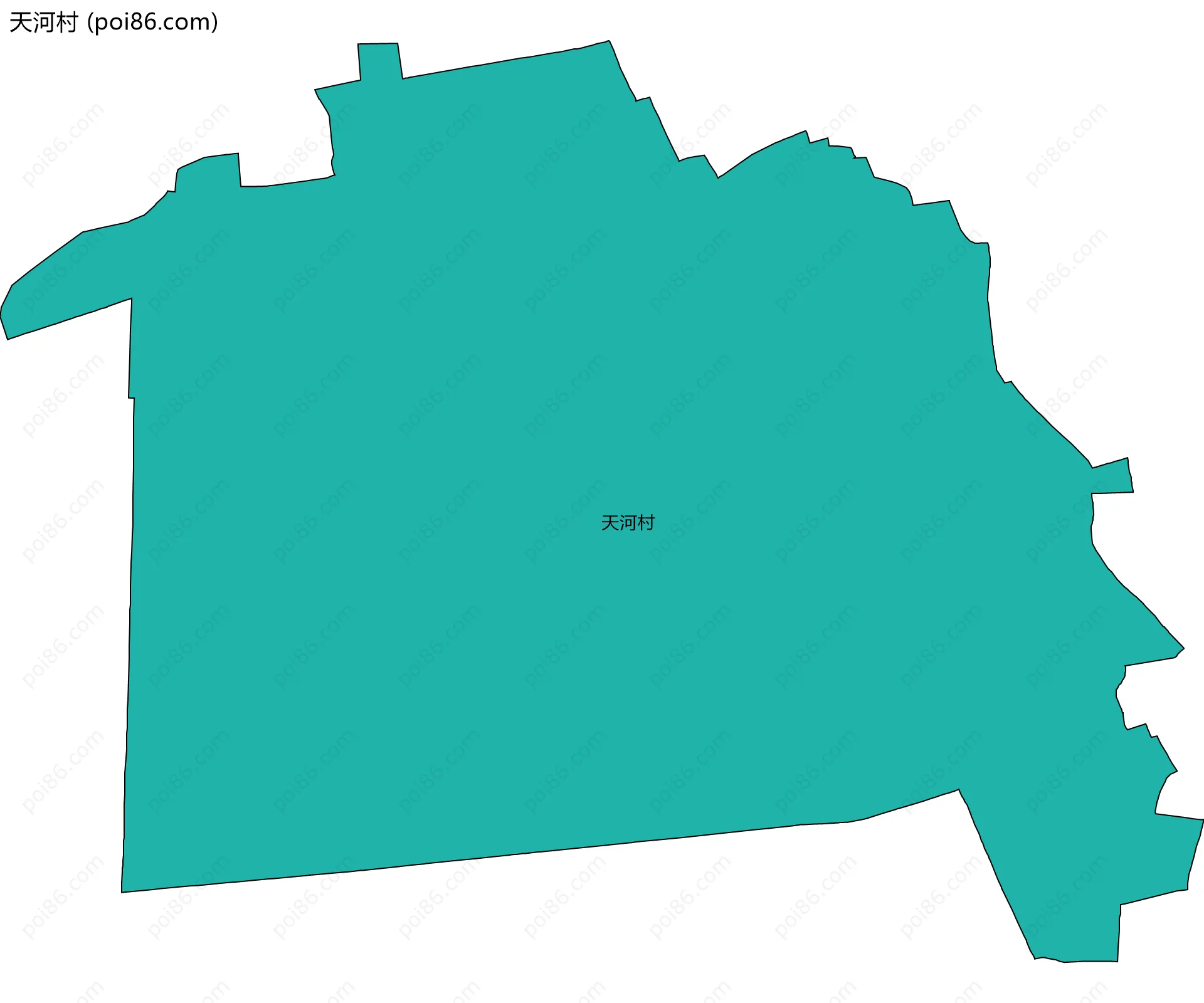 天河村边界地图