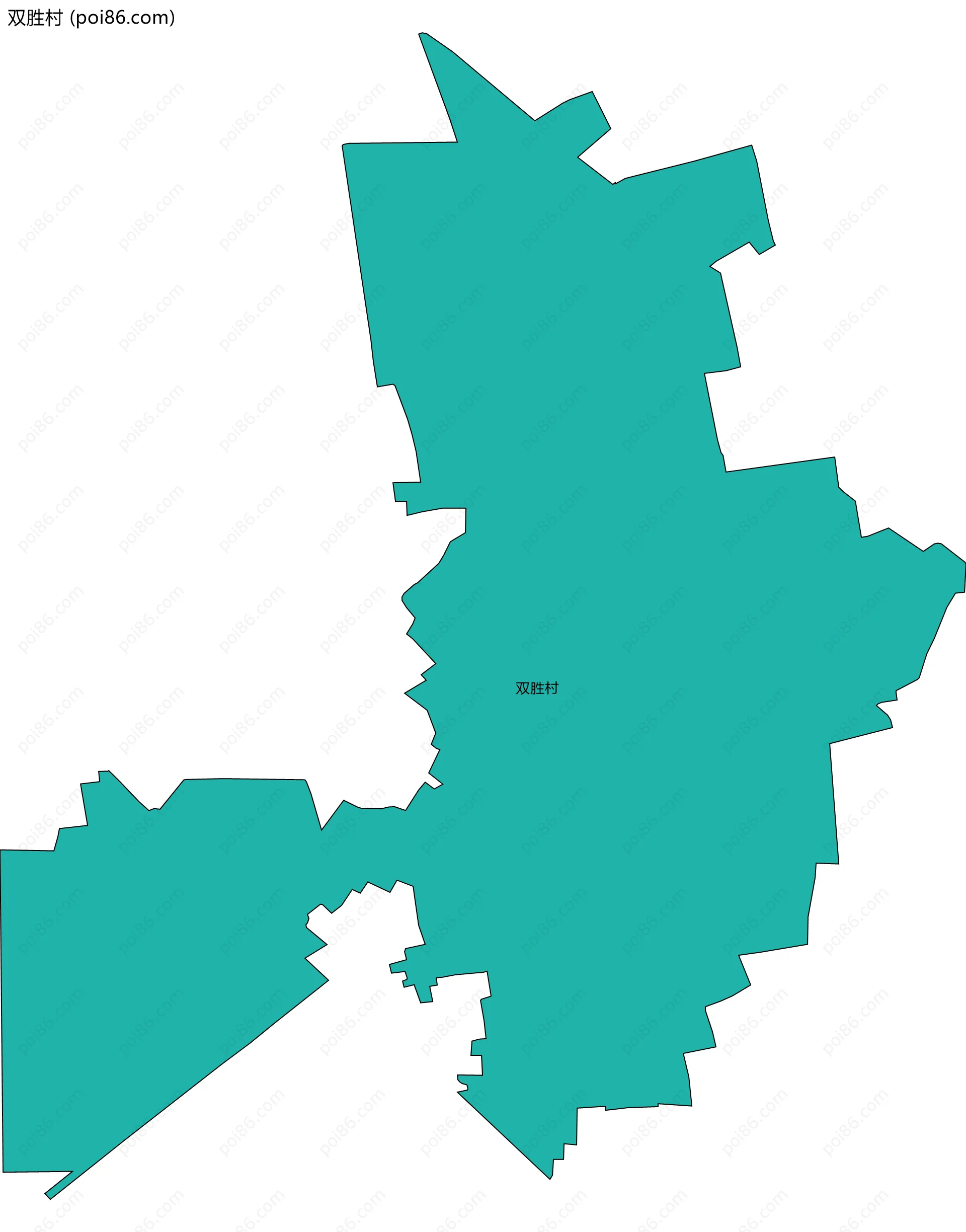 双胜村边界地图