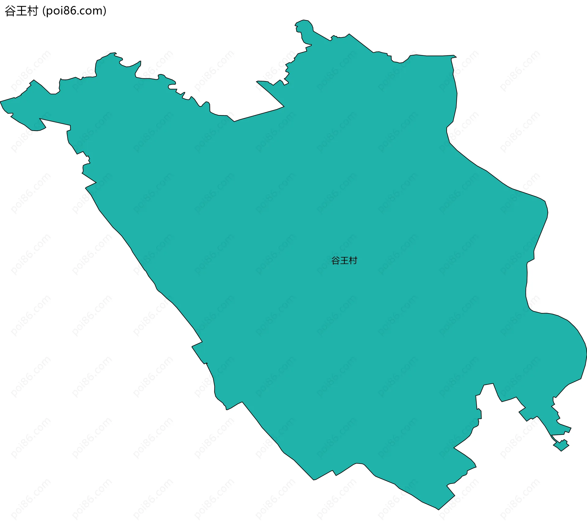 谷王村边界地图
