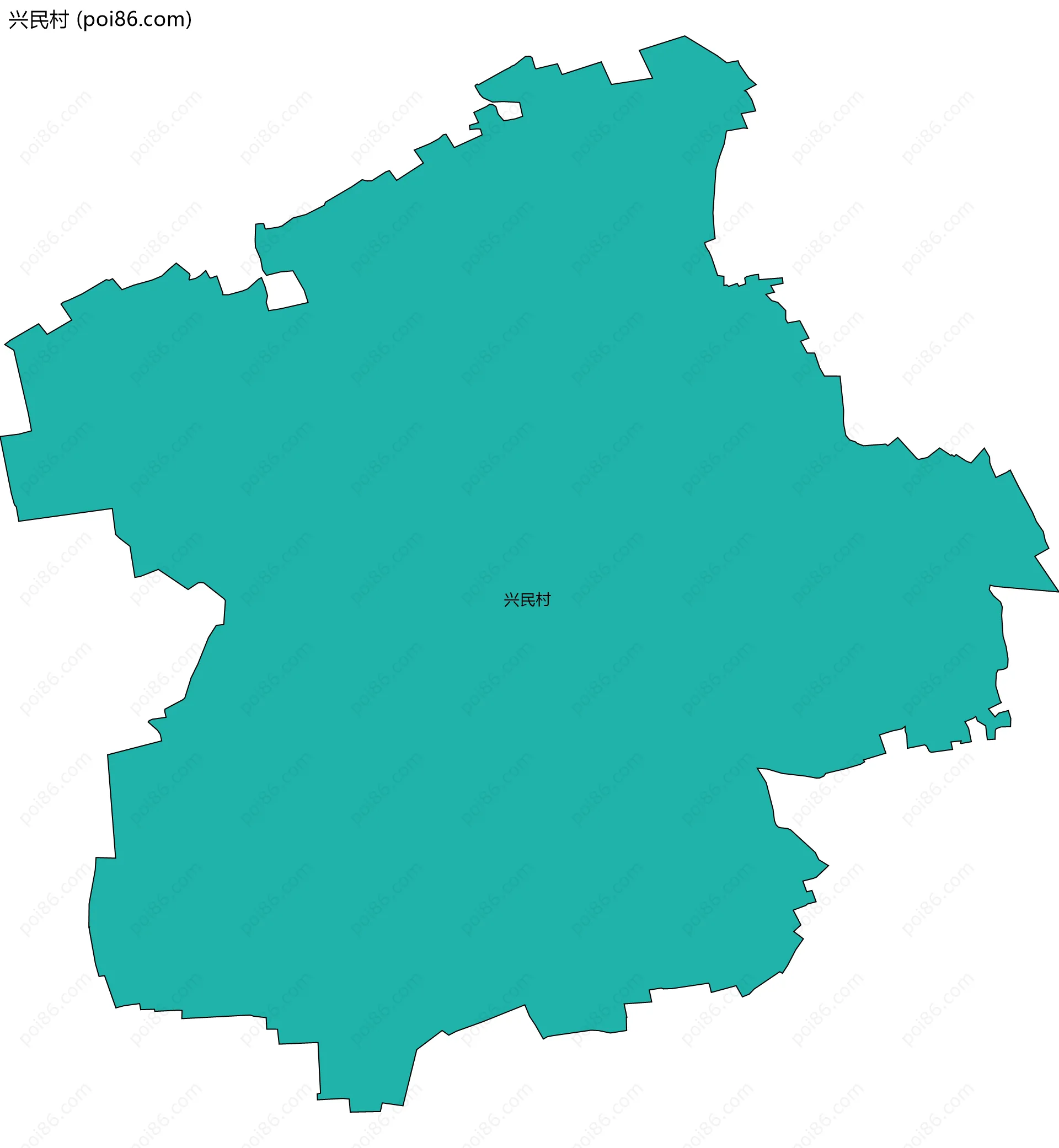 兴民村边界地图