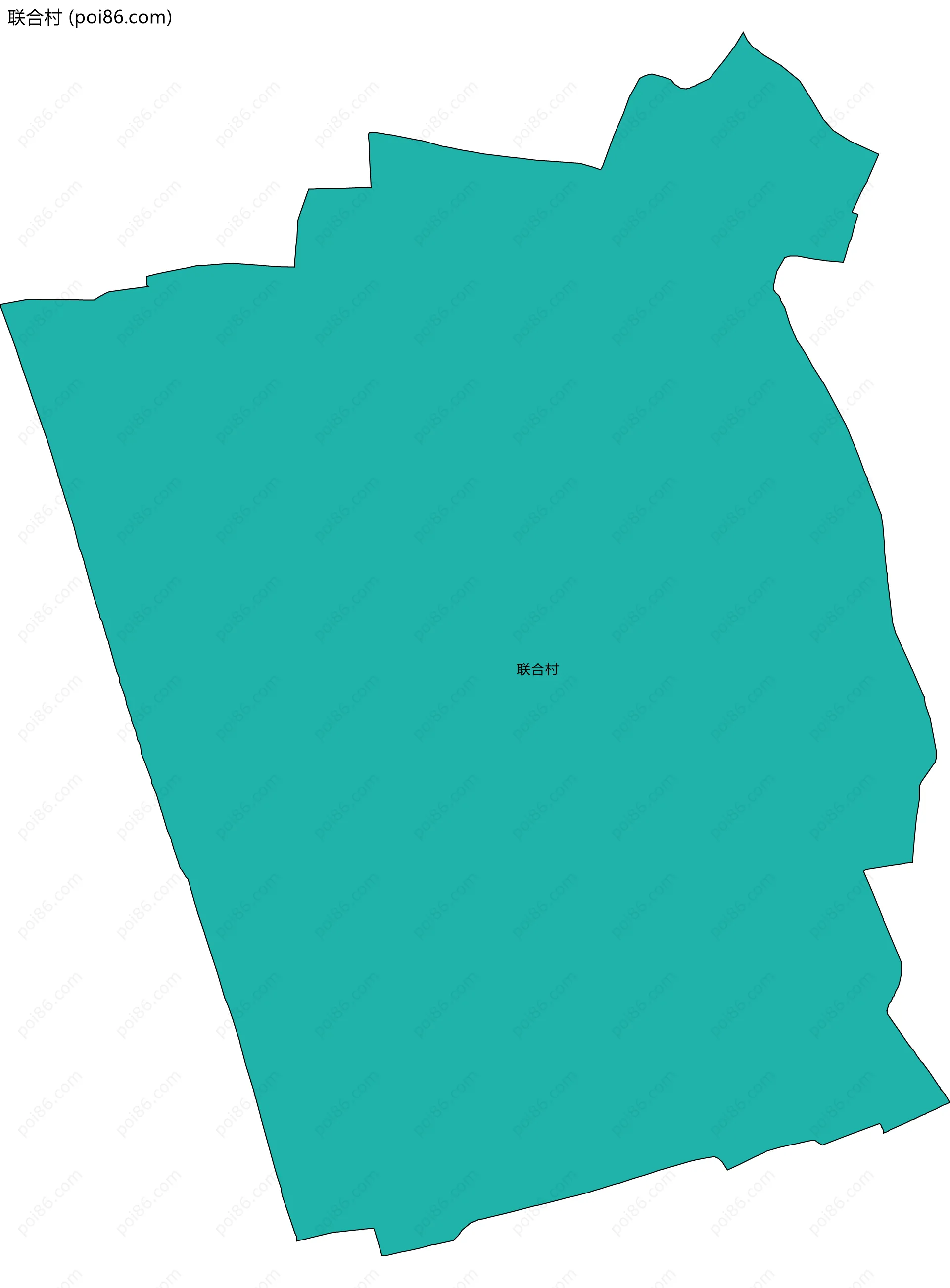 联合村边界地图