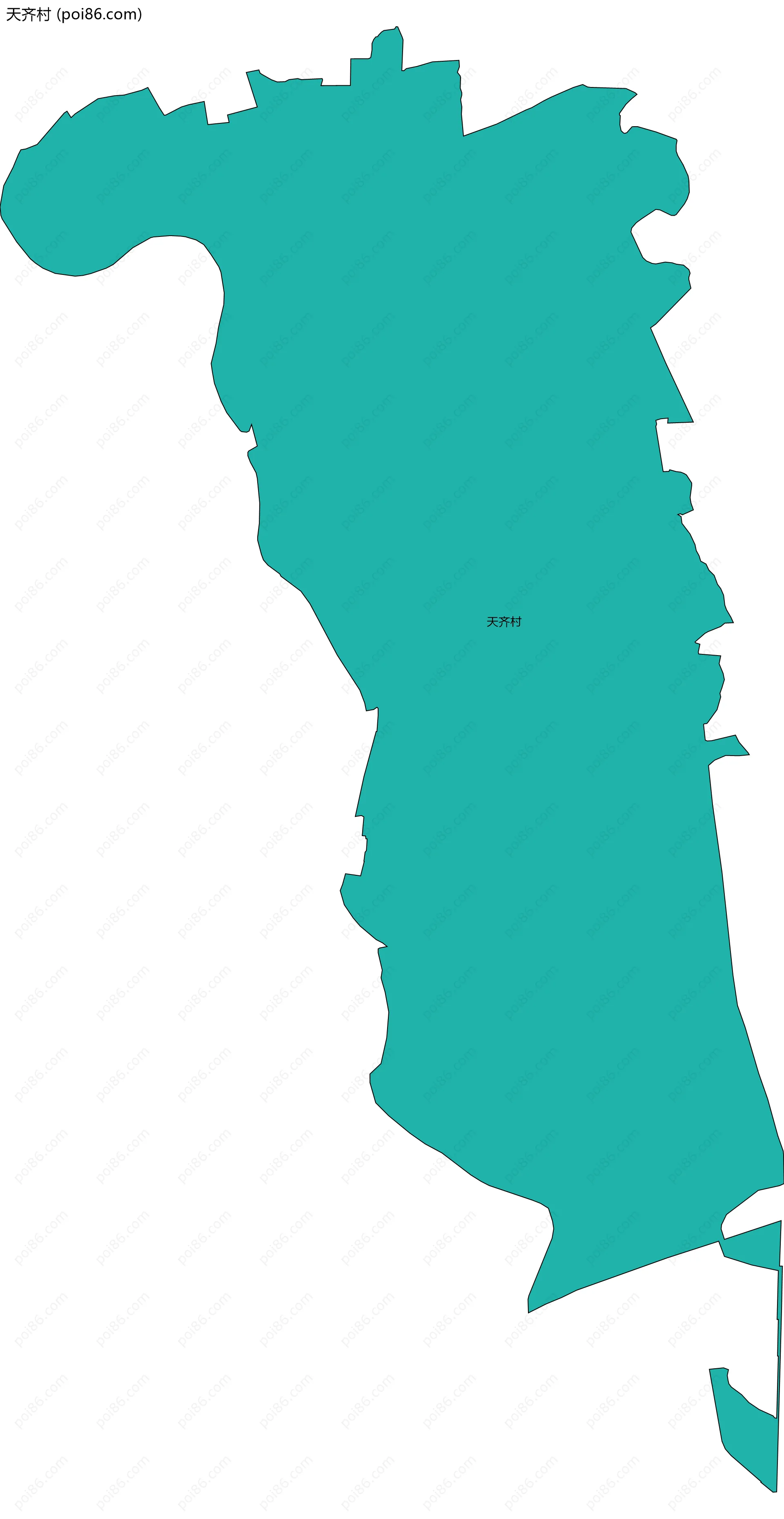 天齐村边界地图