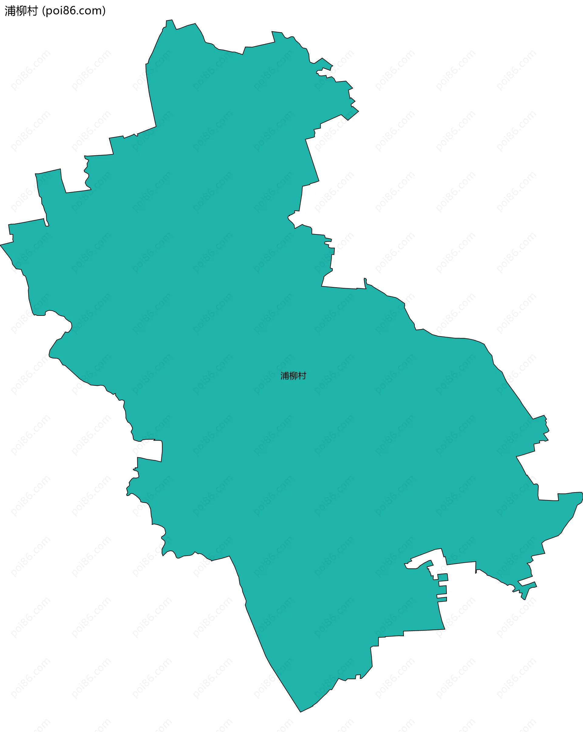 浦柳村边界地图