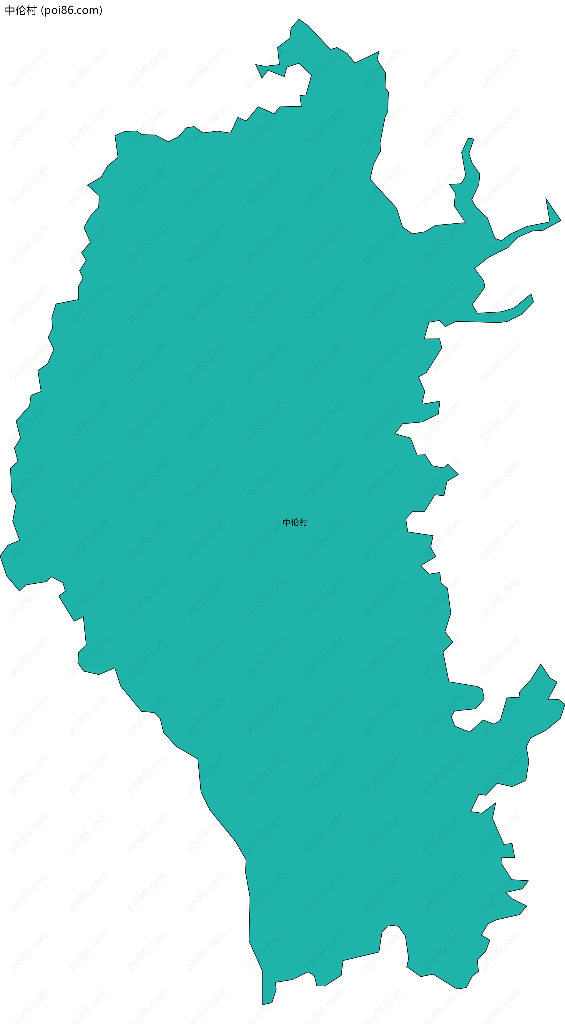 中伦村边界地图