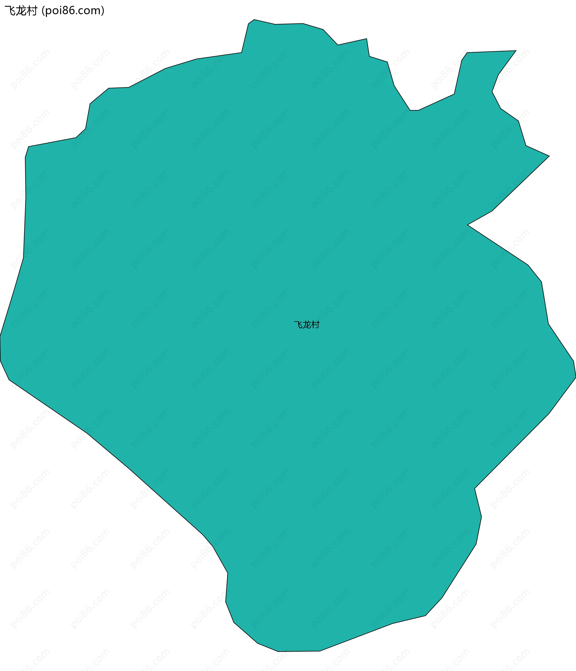 飞龙村边界地图