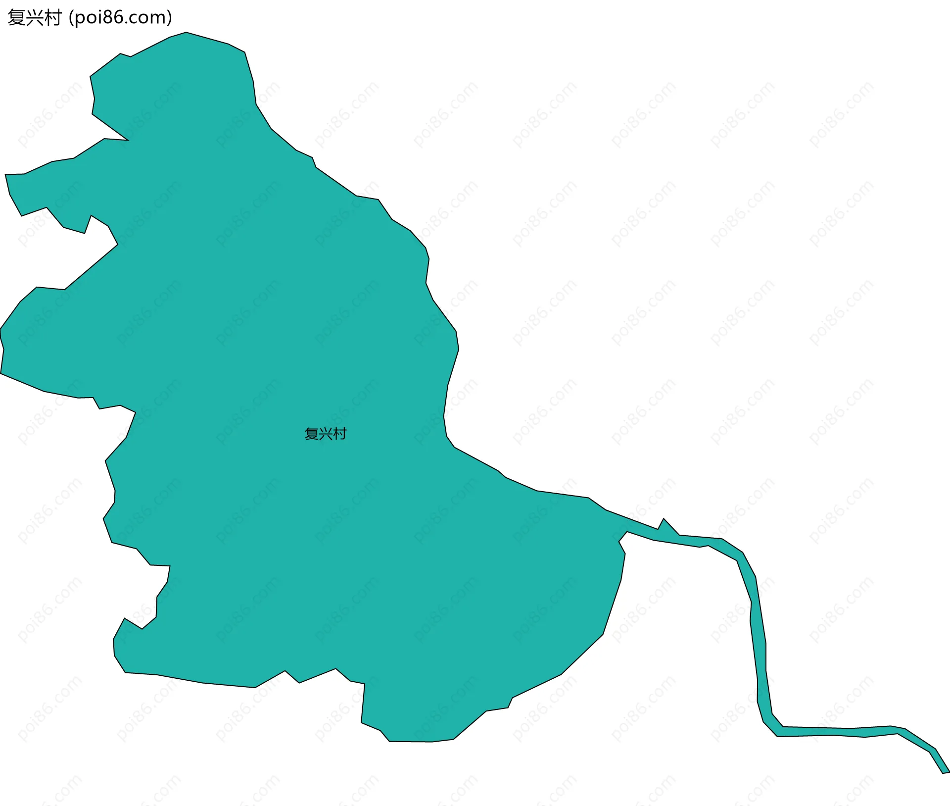 复兴村边界地图
