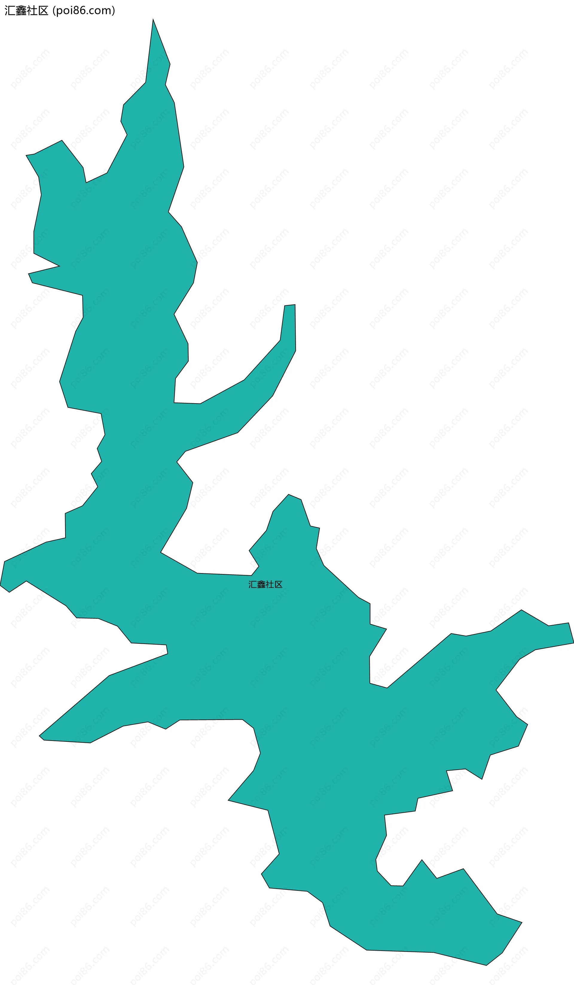 汇鑫社区边界地图