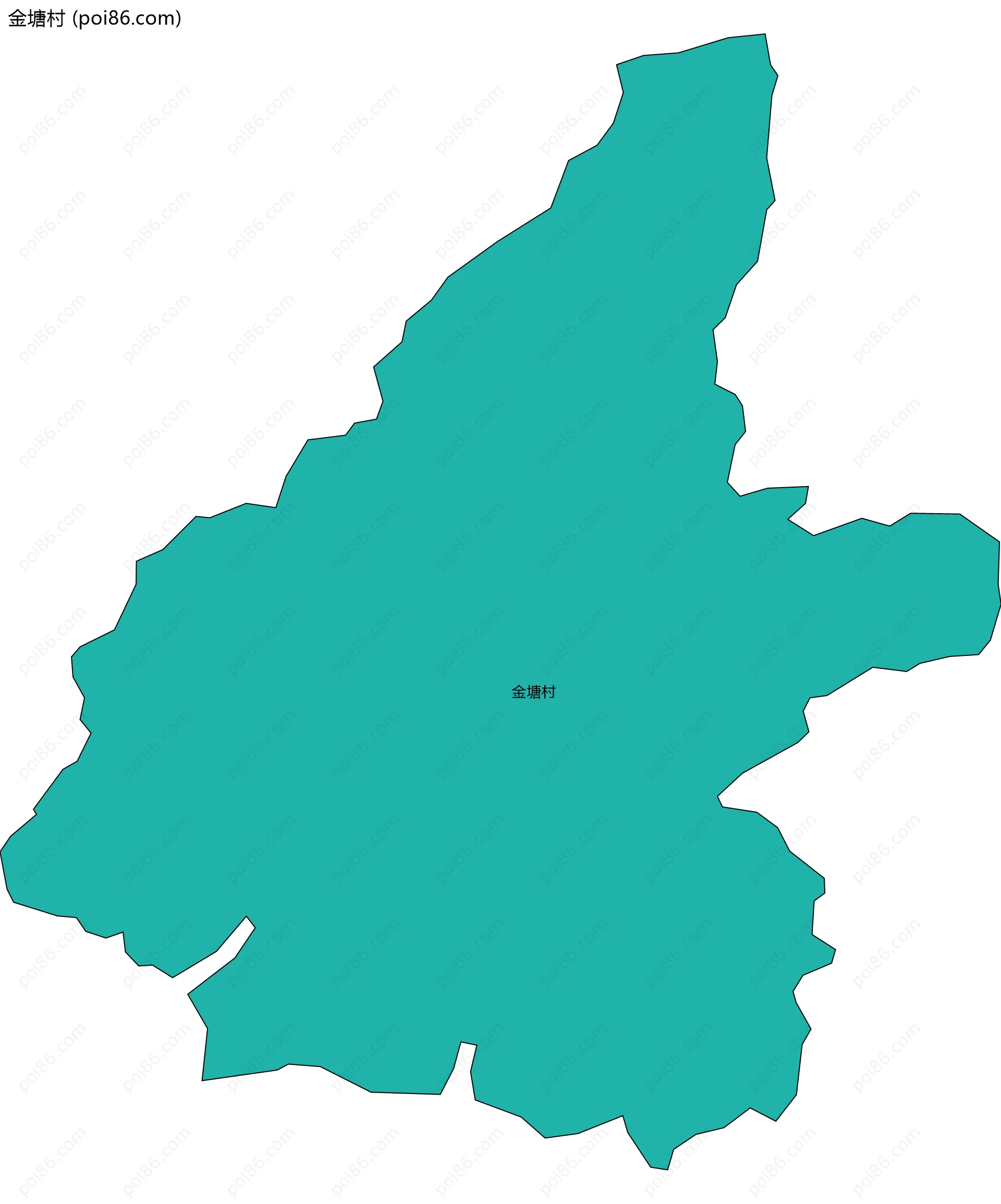 金塘村边界地图