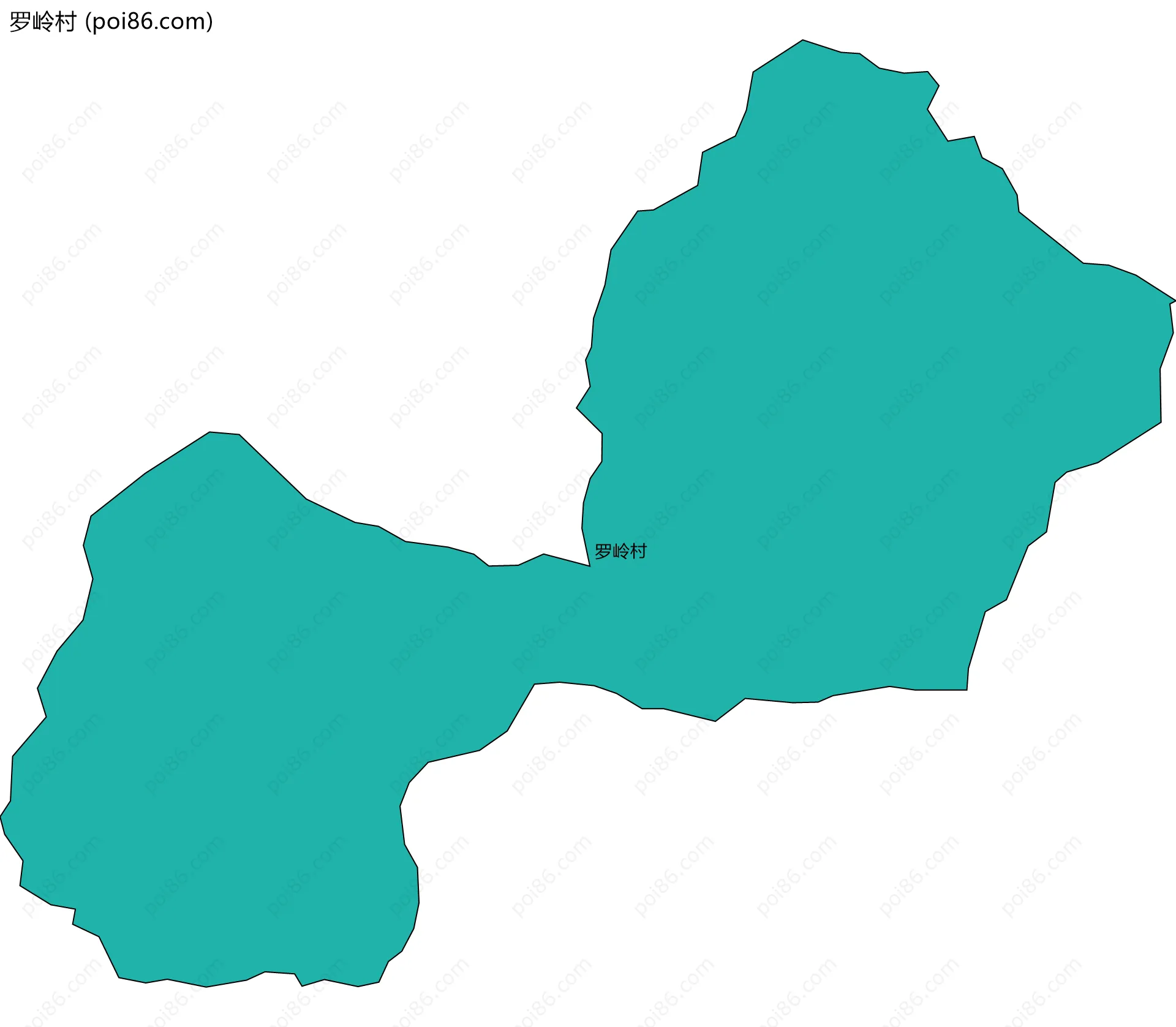 罗岭村边界地图