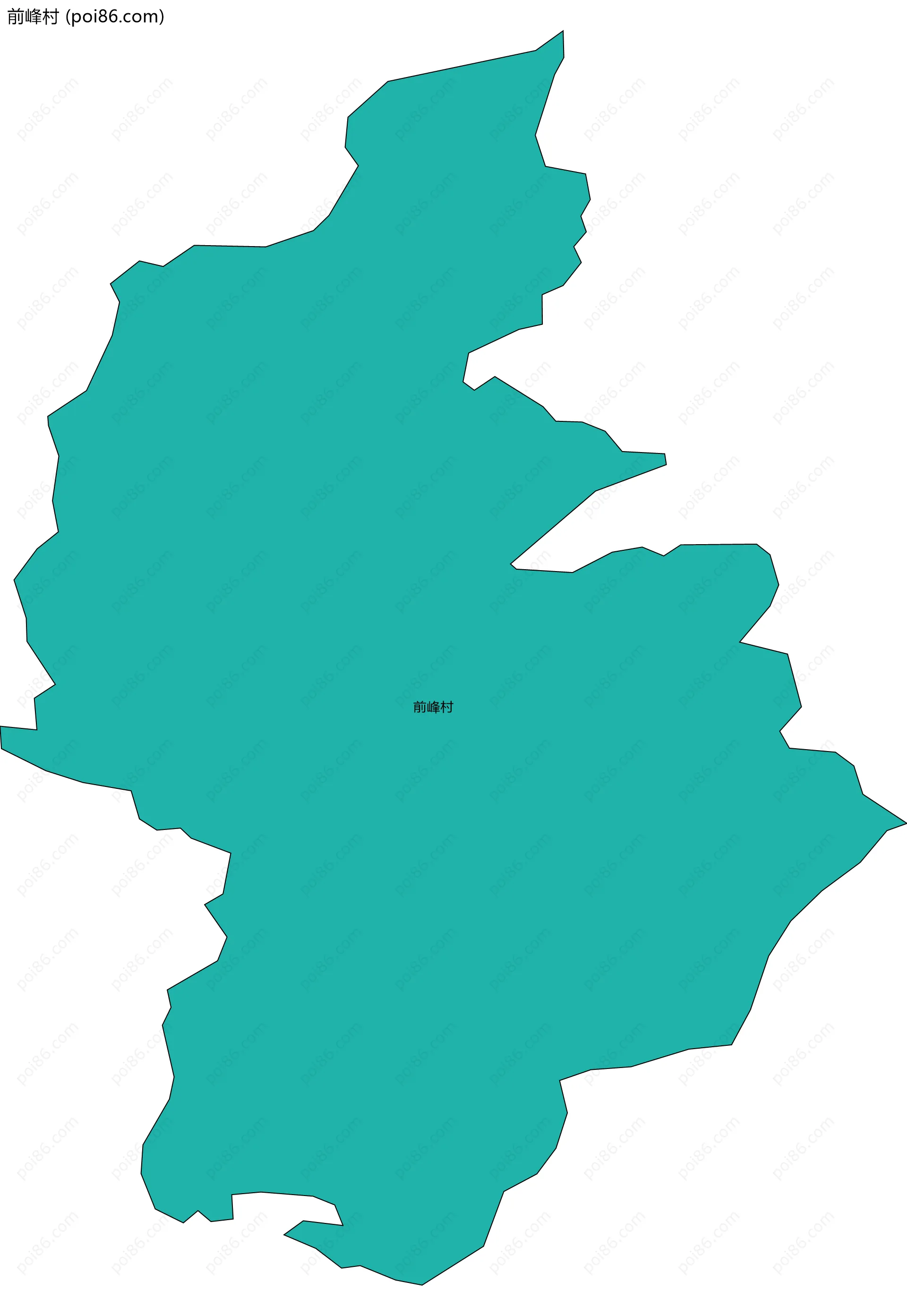 前峰村边界地图