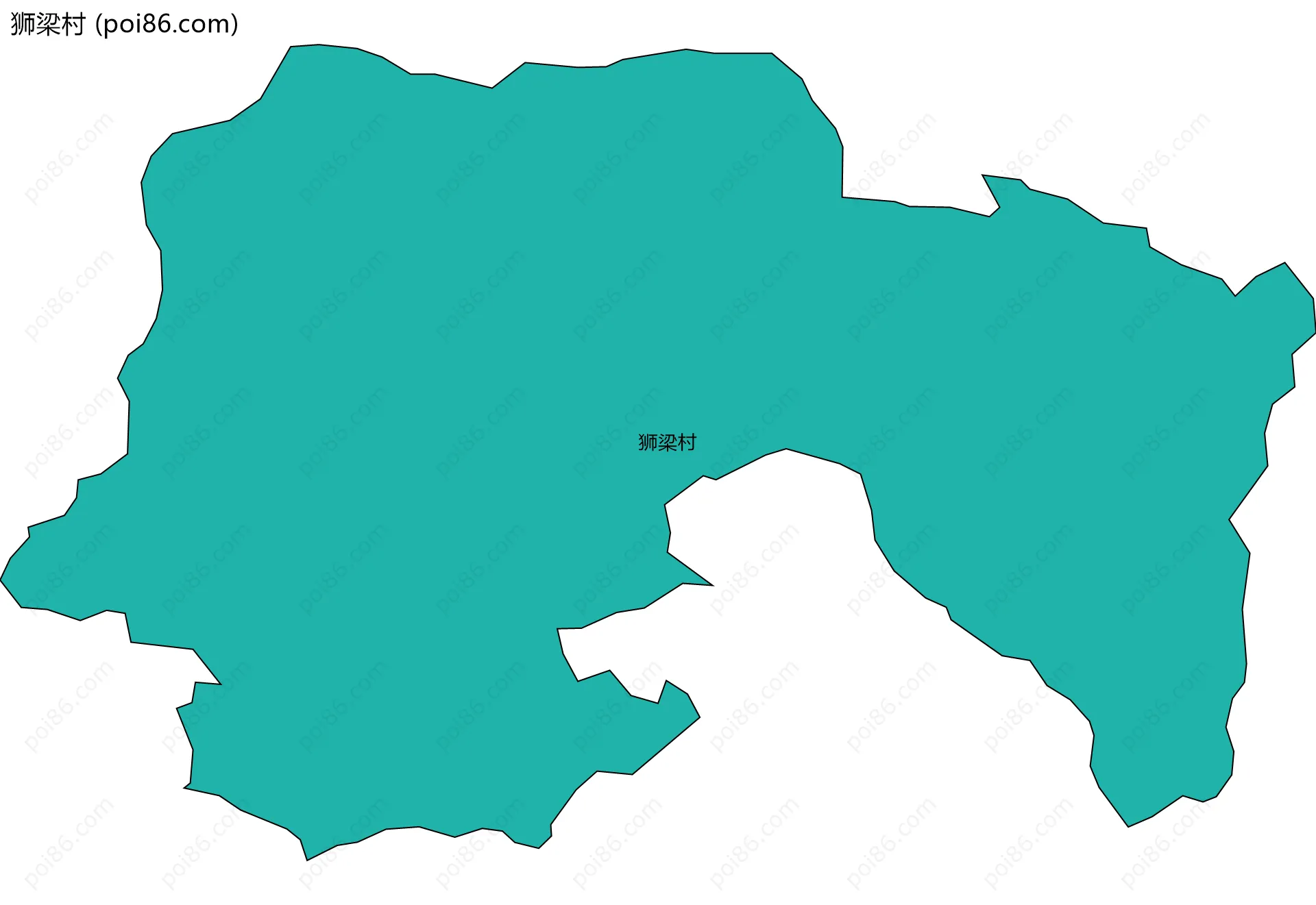 狮梁村边界地图