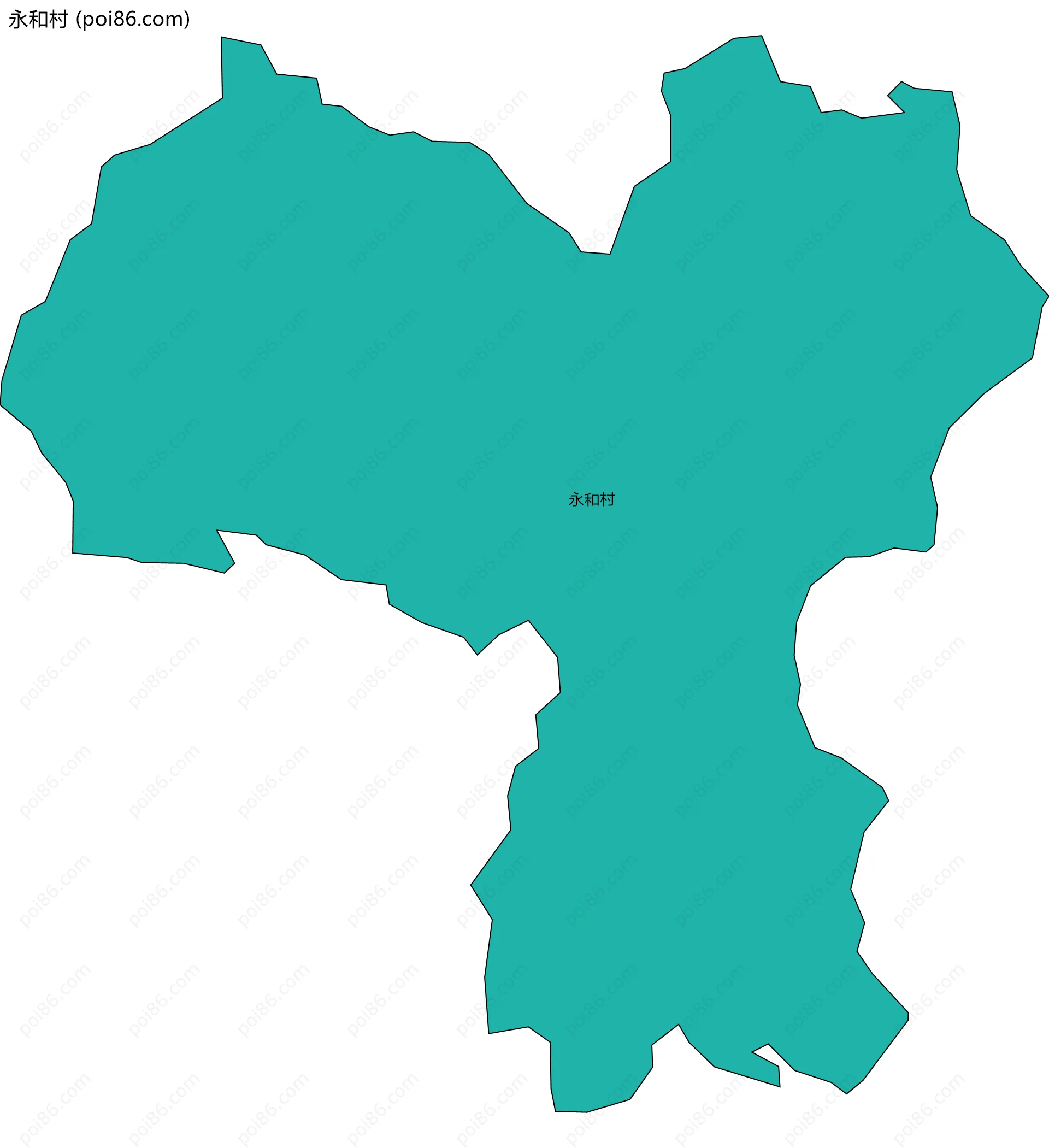 永和村边界地图
