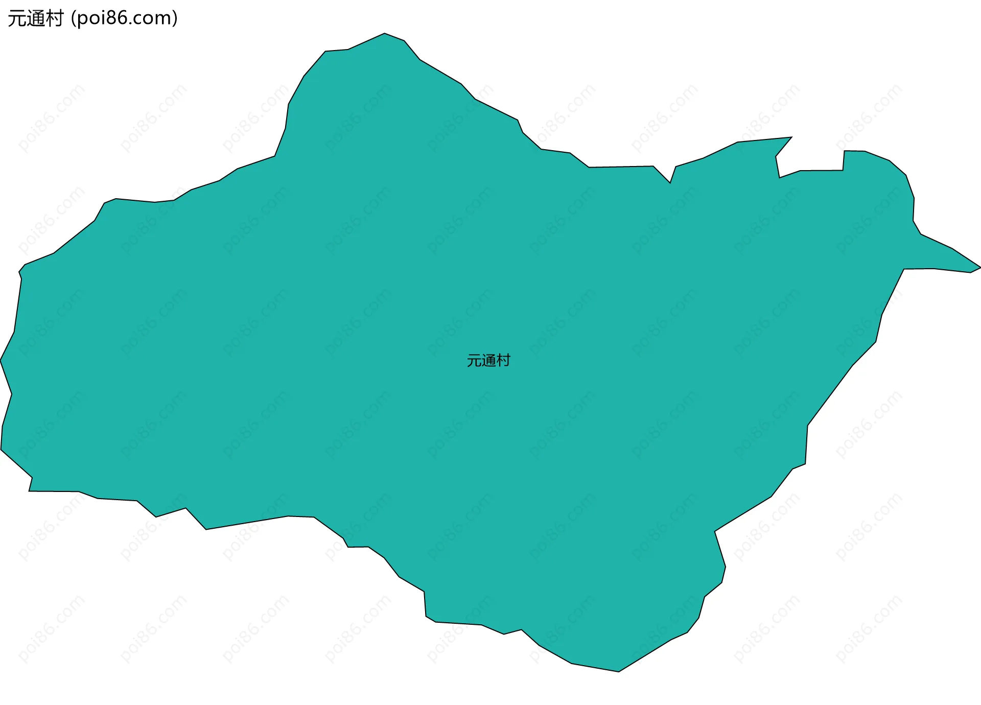 元通村边界地图