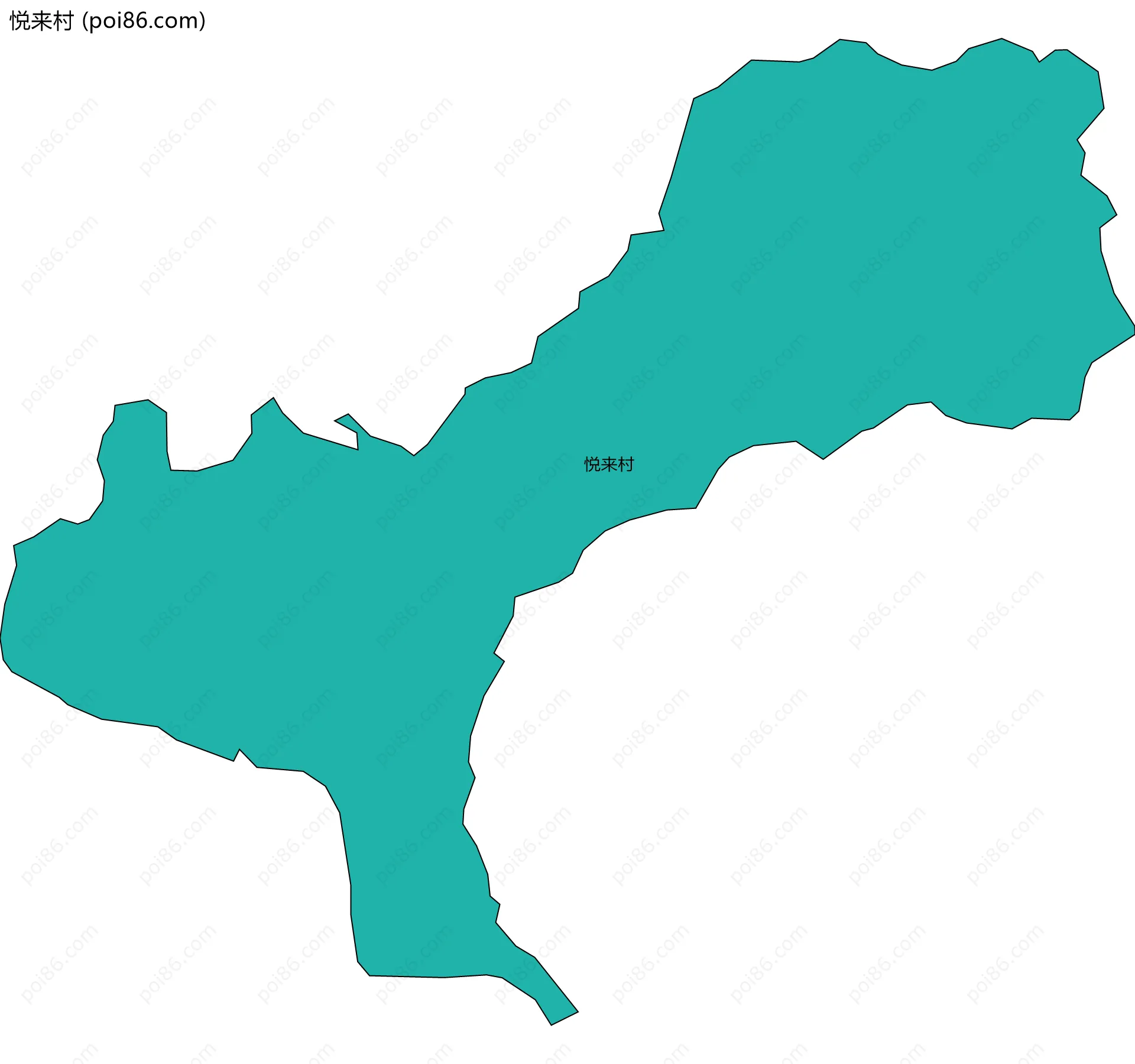 悦来村边界地图