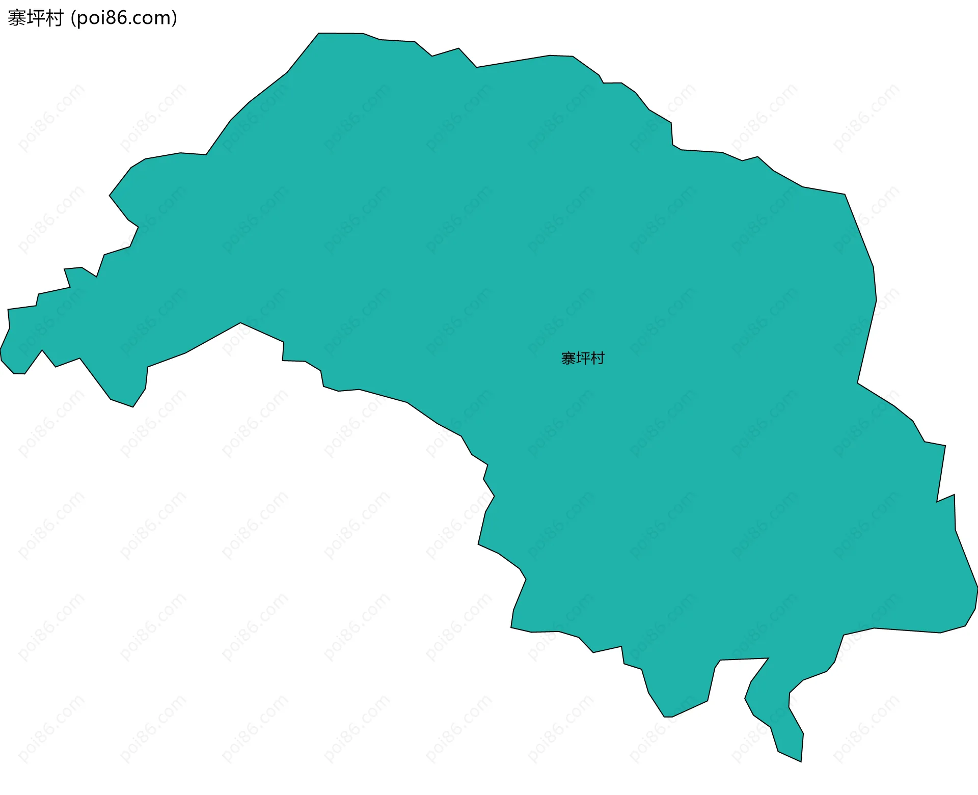 寨坪村边界地图