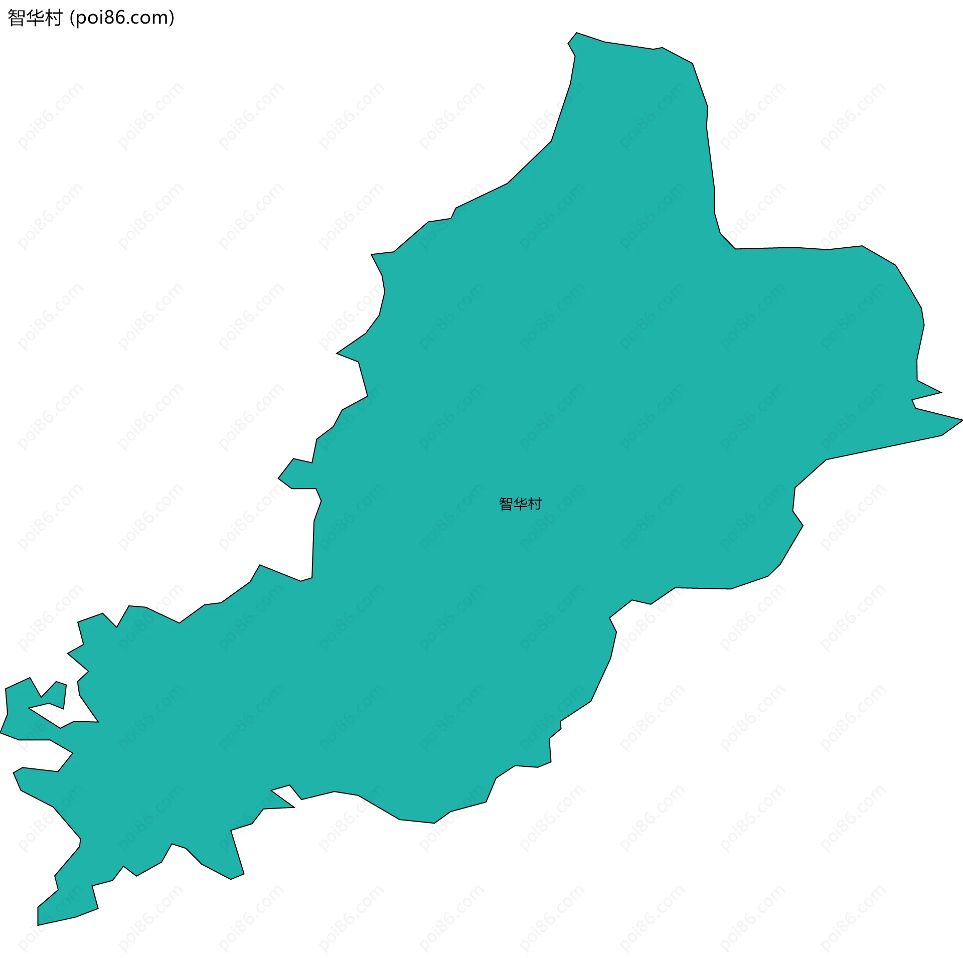 智华村边界地图