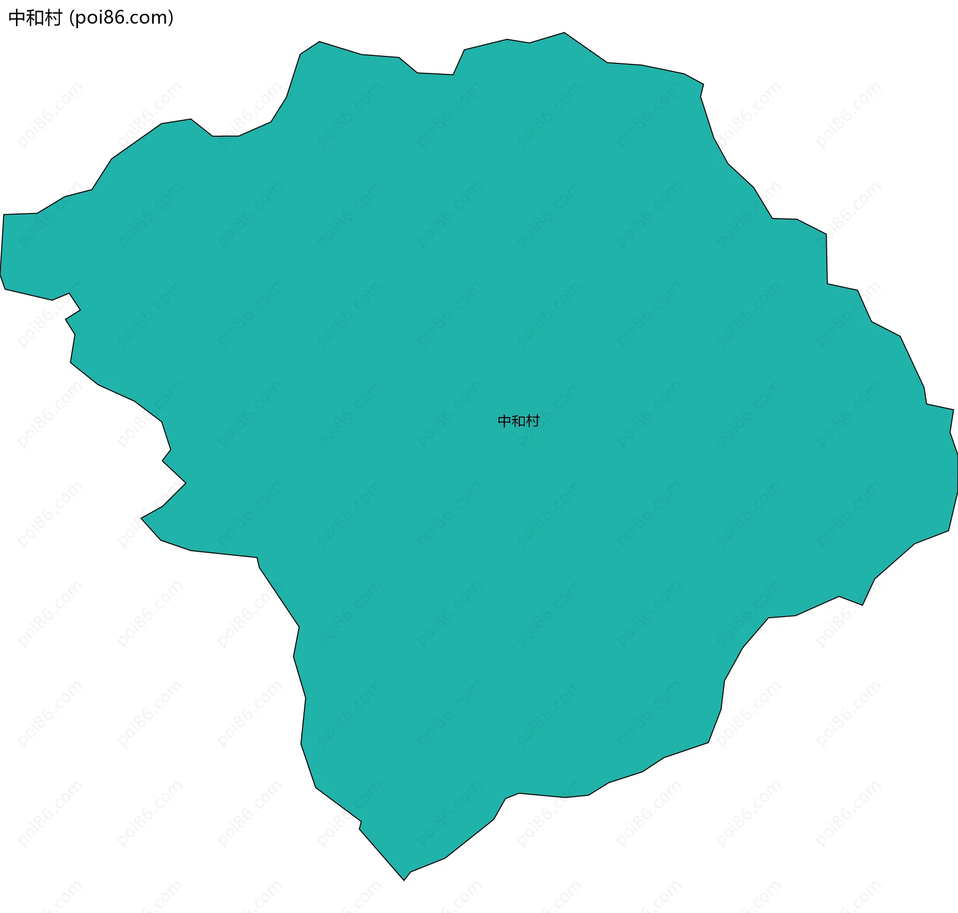 中和村边界地图