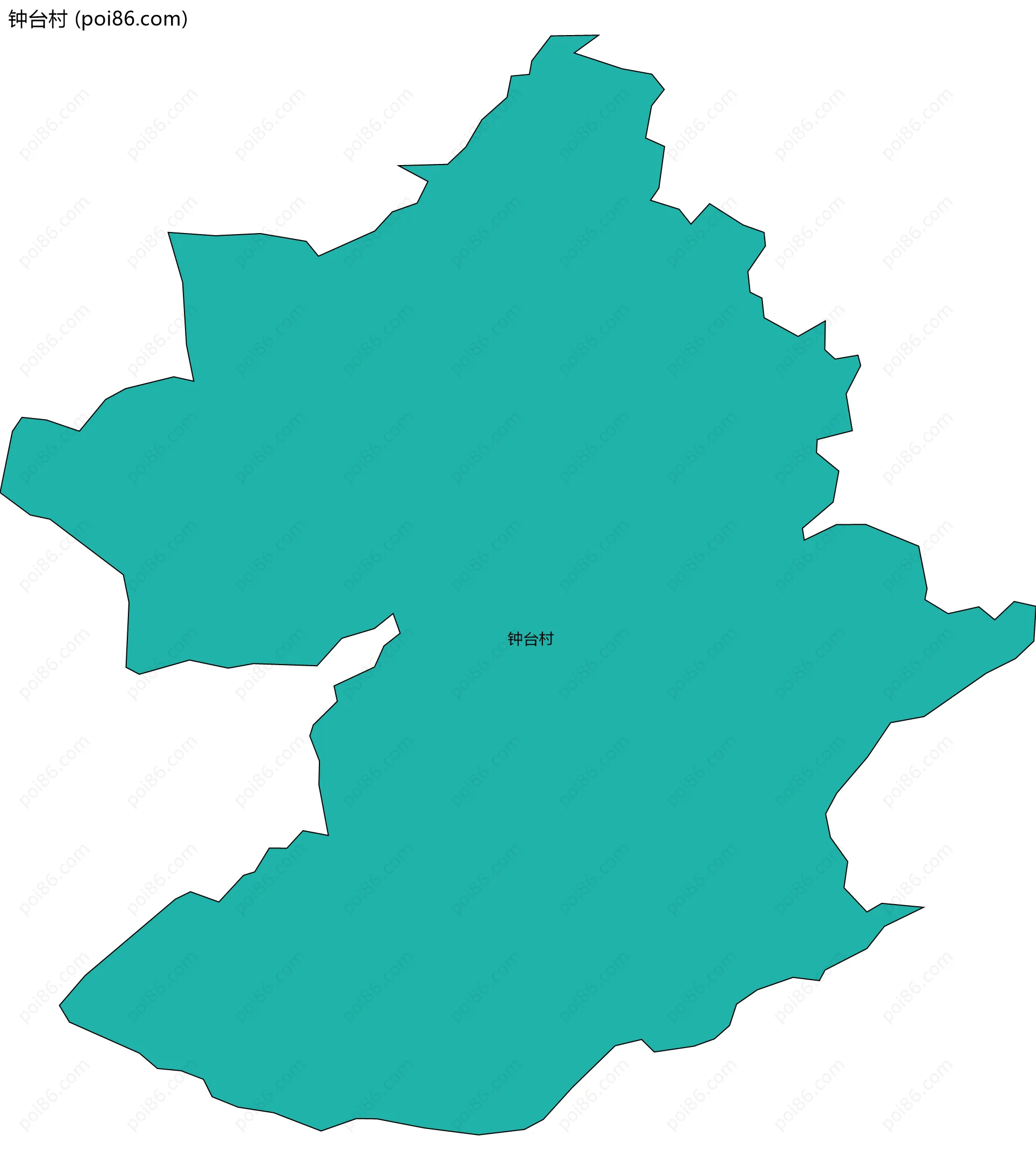 钟台村边界地图