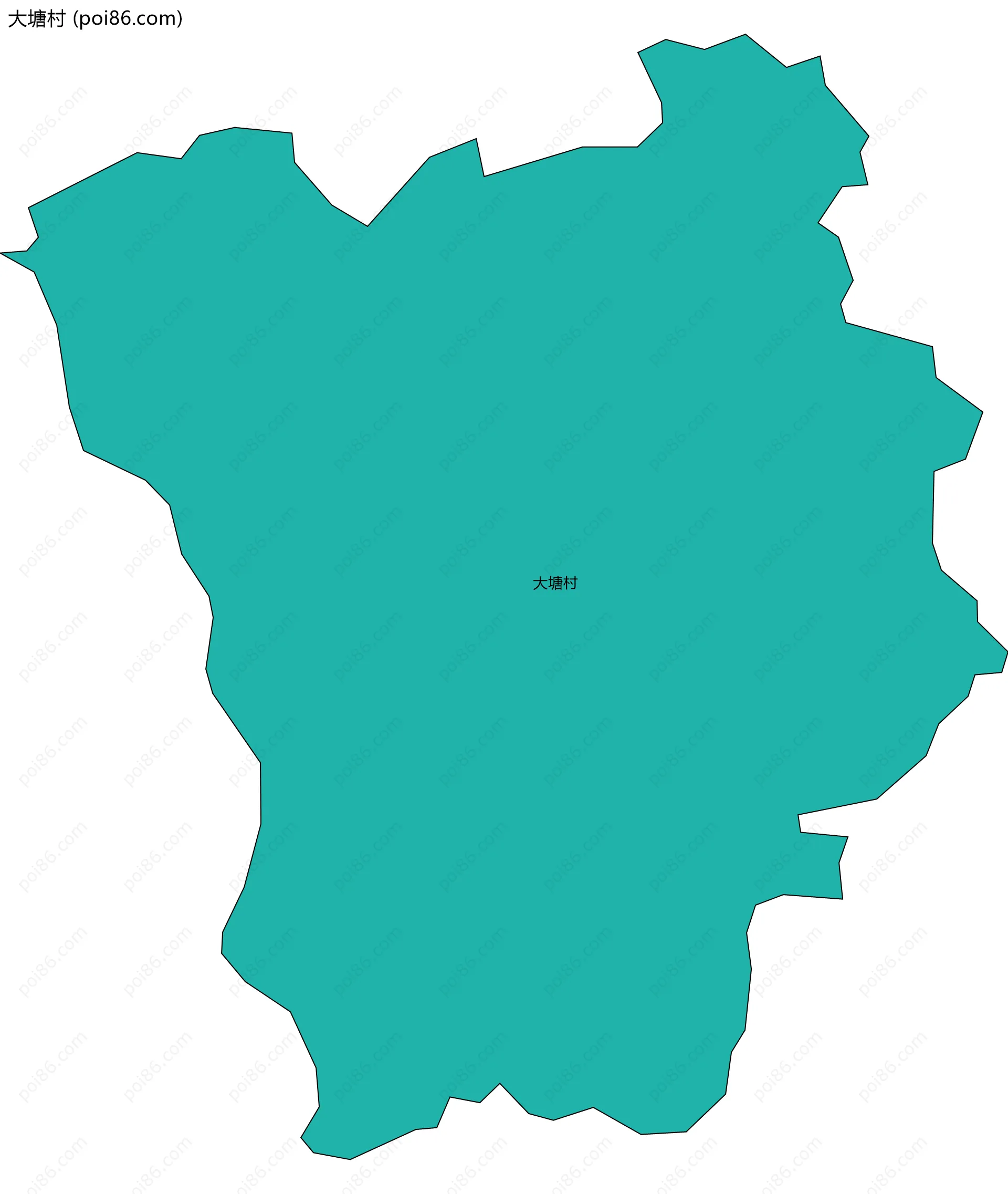 大塘村边界地图