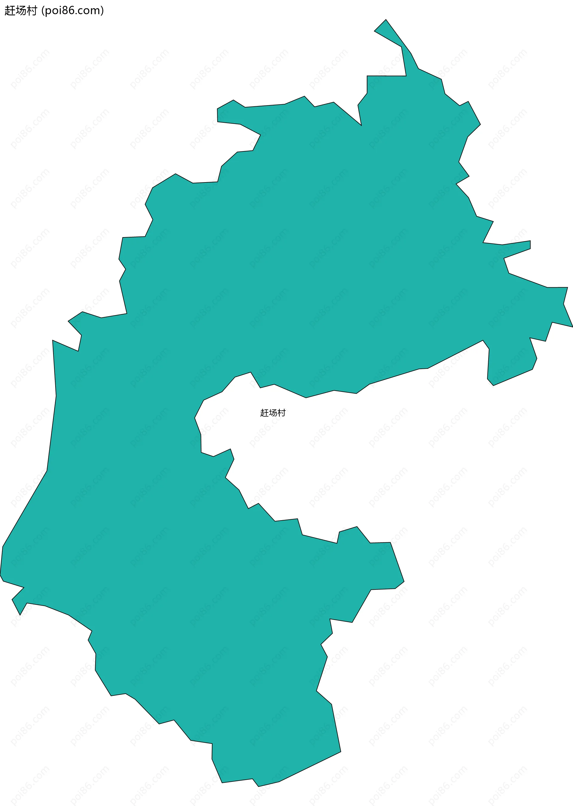 赶场村边界地图