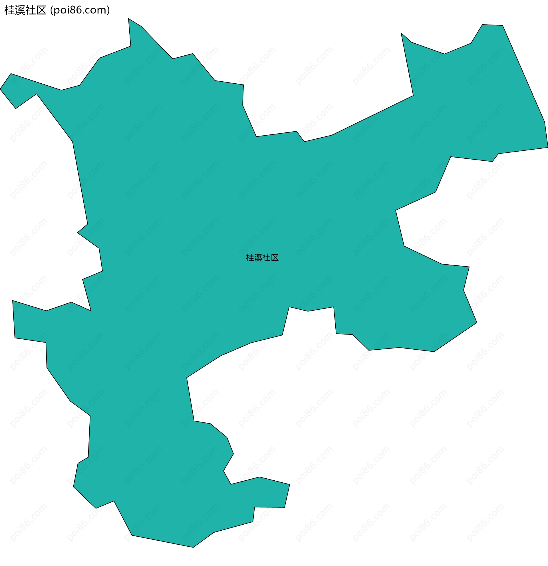 桂溪社区边界地图