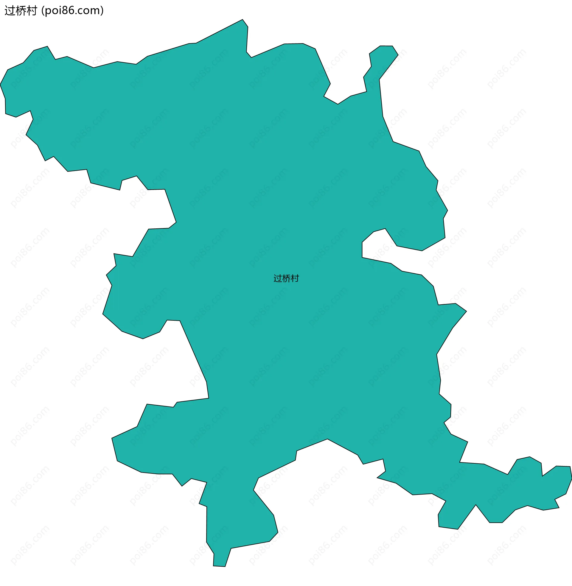 过桥村边界地图