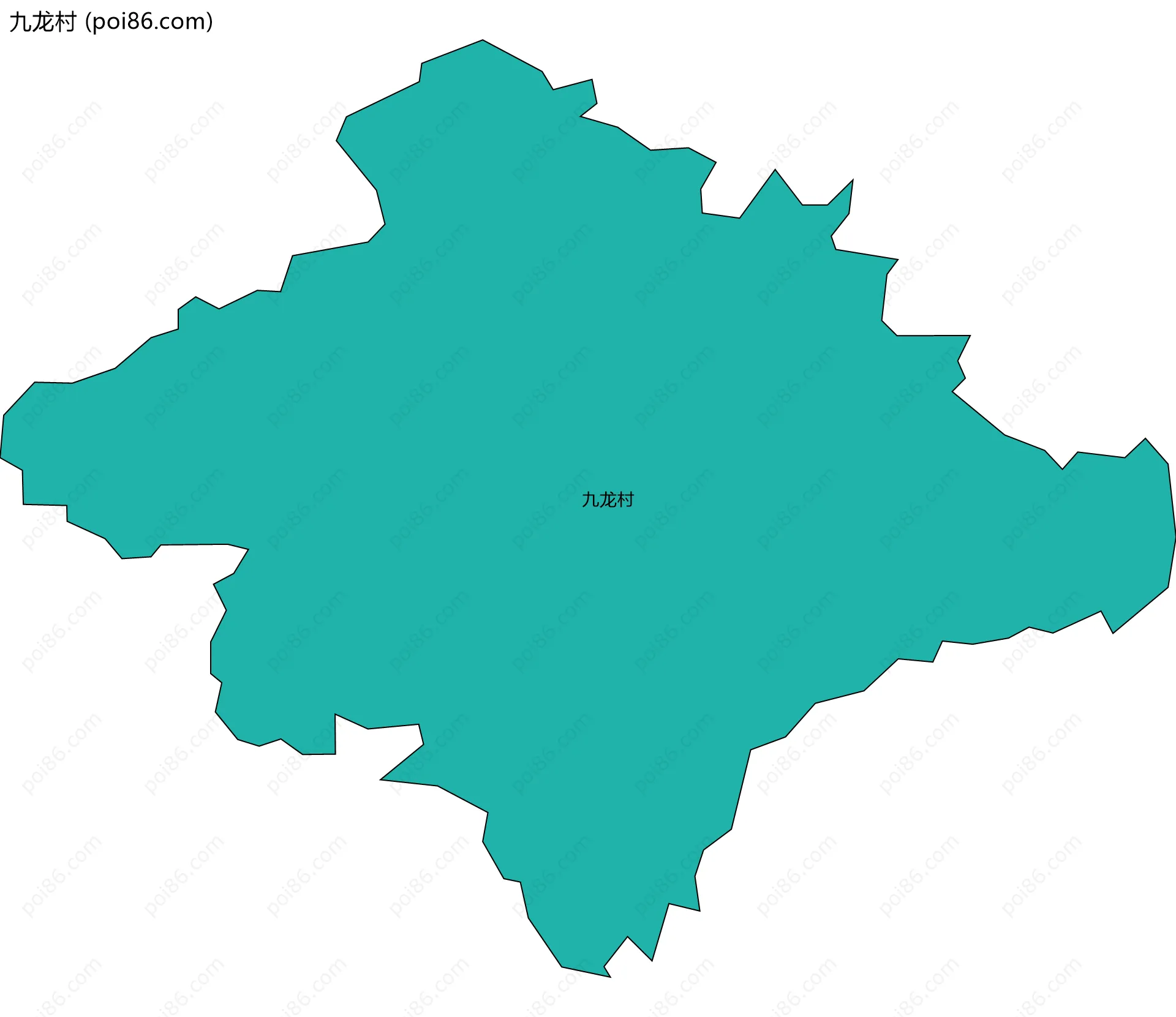 九龙村边界地图