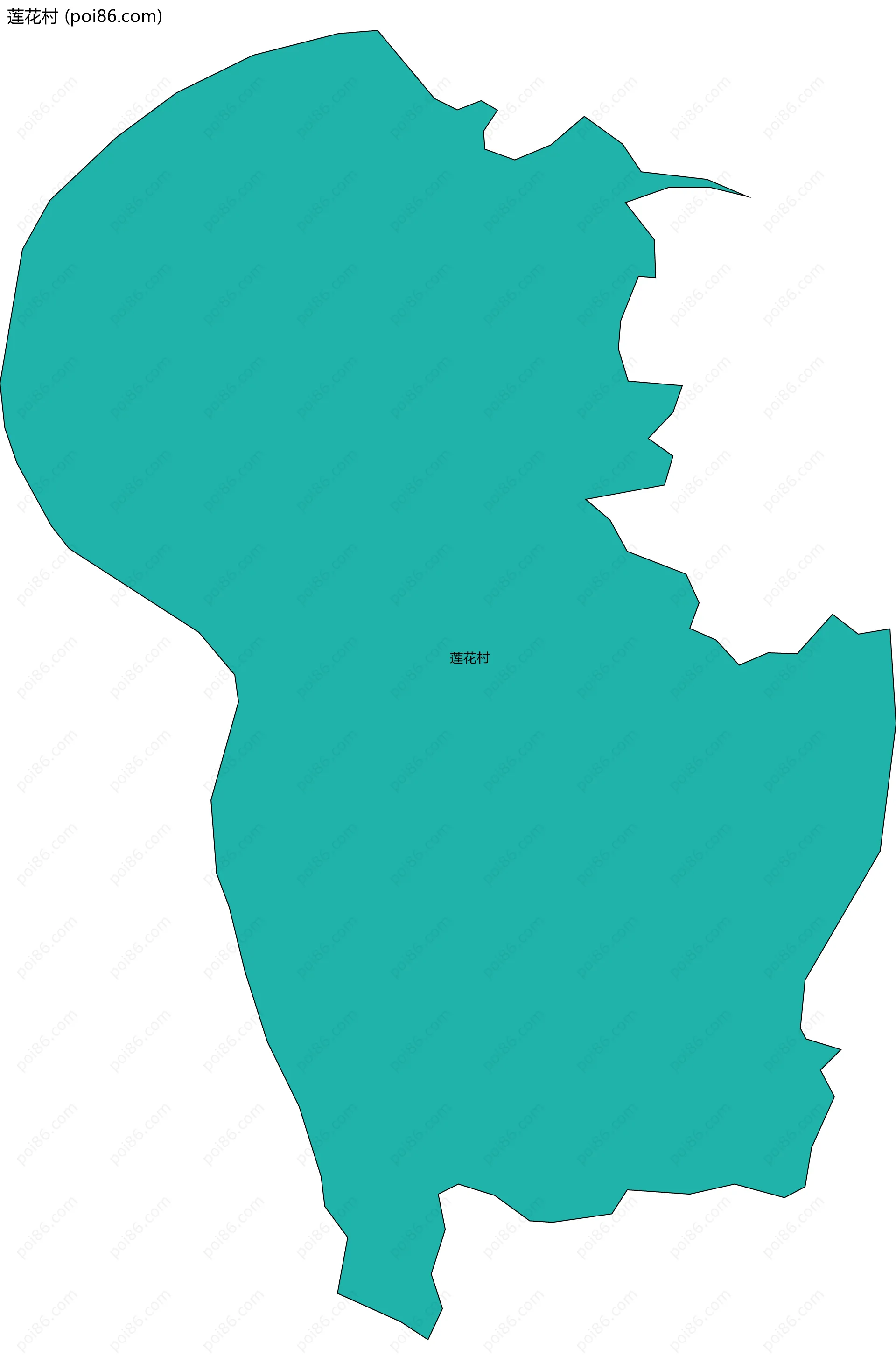 莲花村边界地图