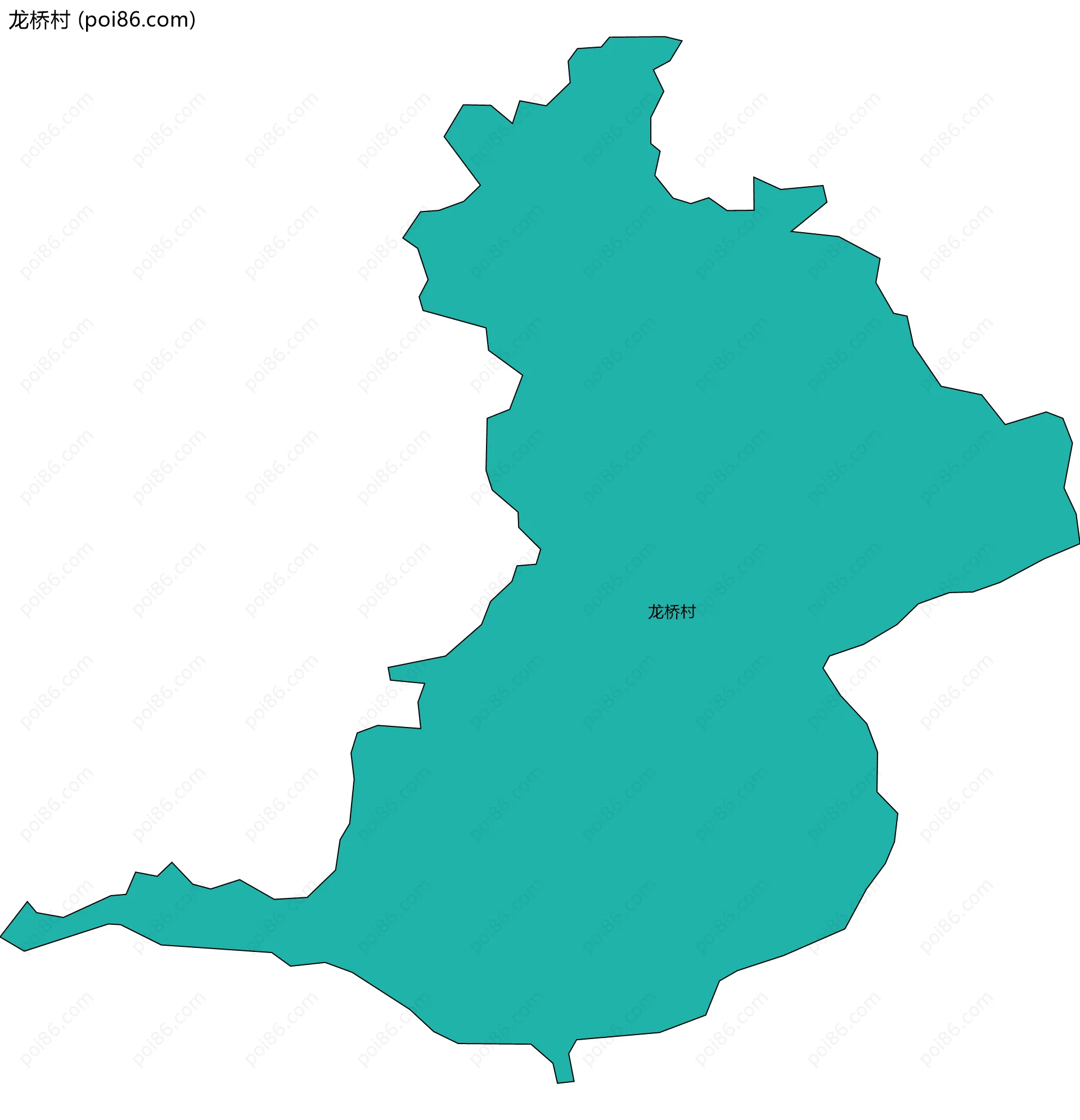 龙桥村边界地图