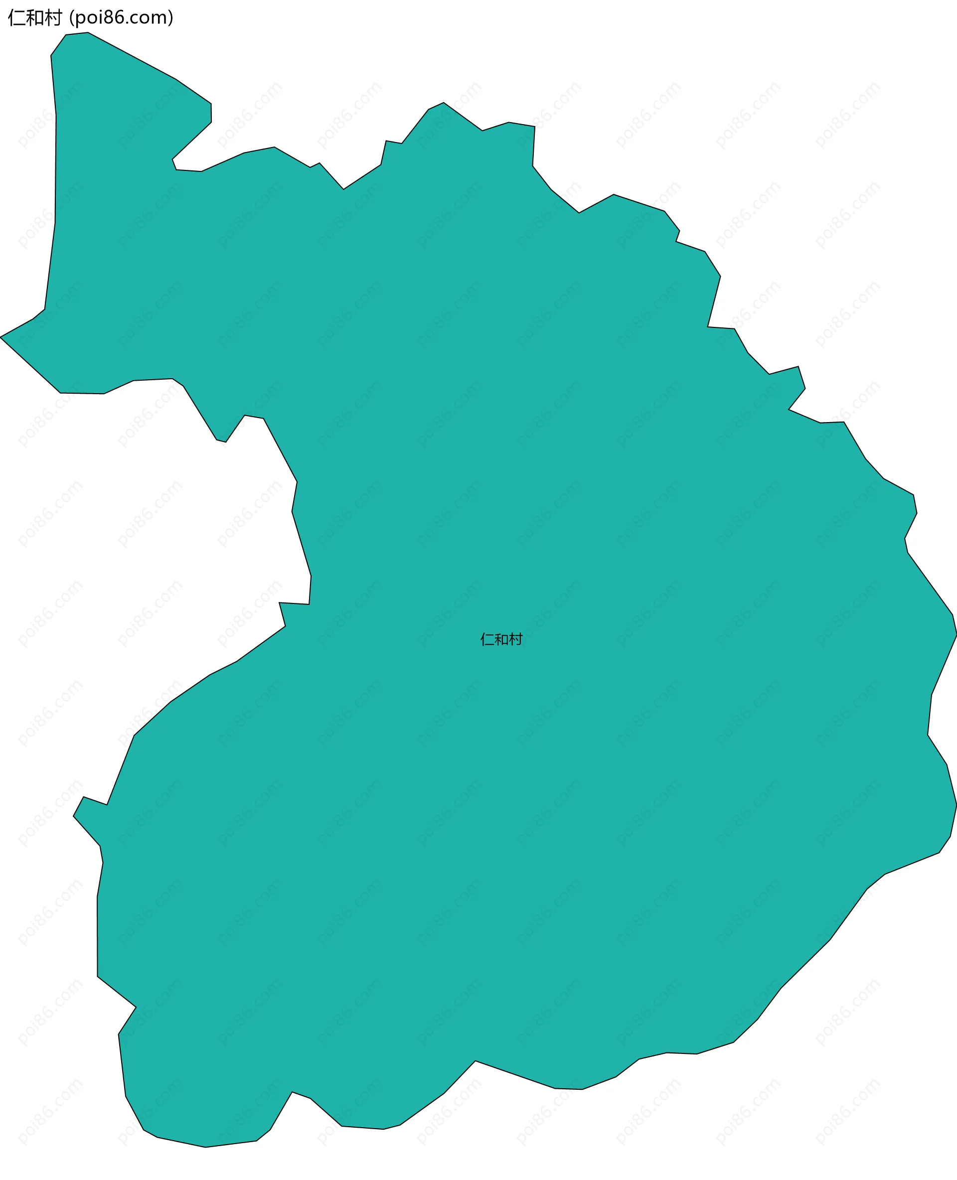 仁和村边界地图