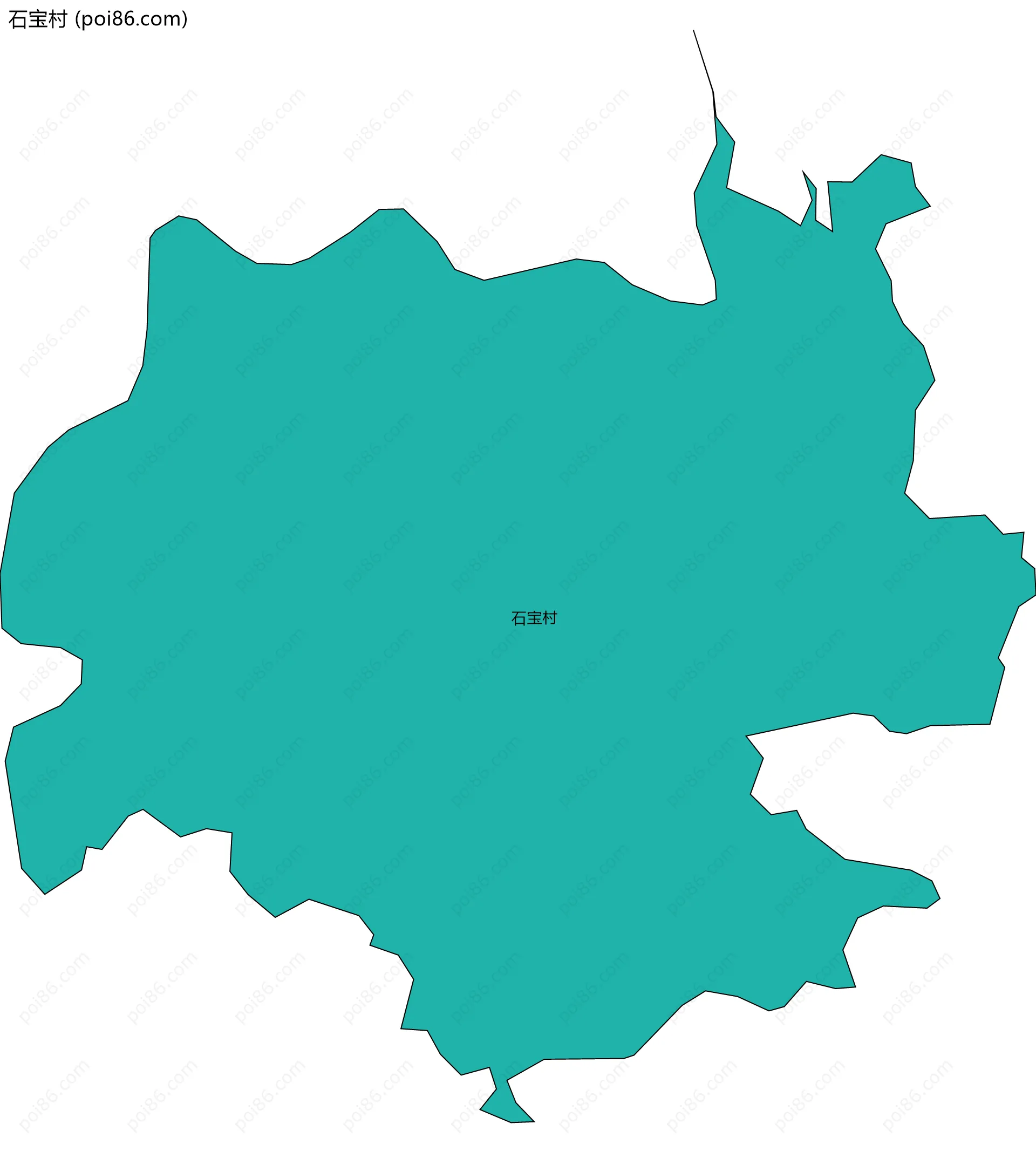 石宝村边界地图