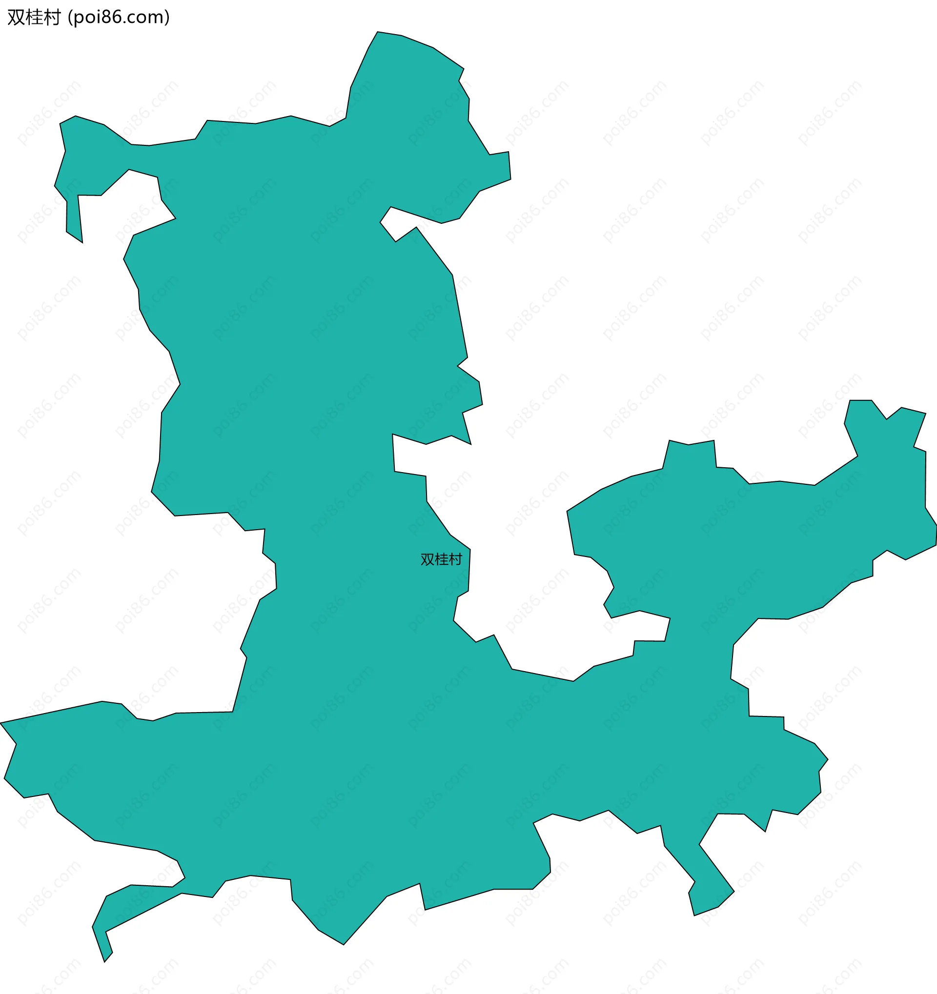 双桂村边界地图